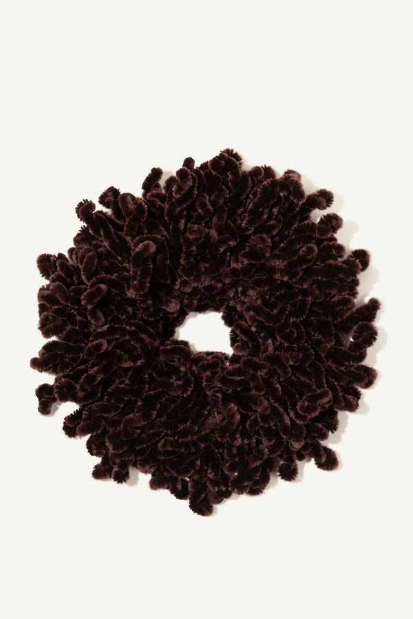 Signature Velvet Volume Shaping Scrunchie - Brown Veiled 