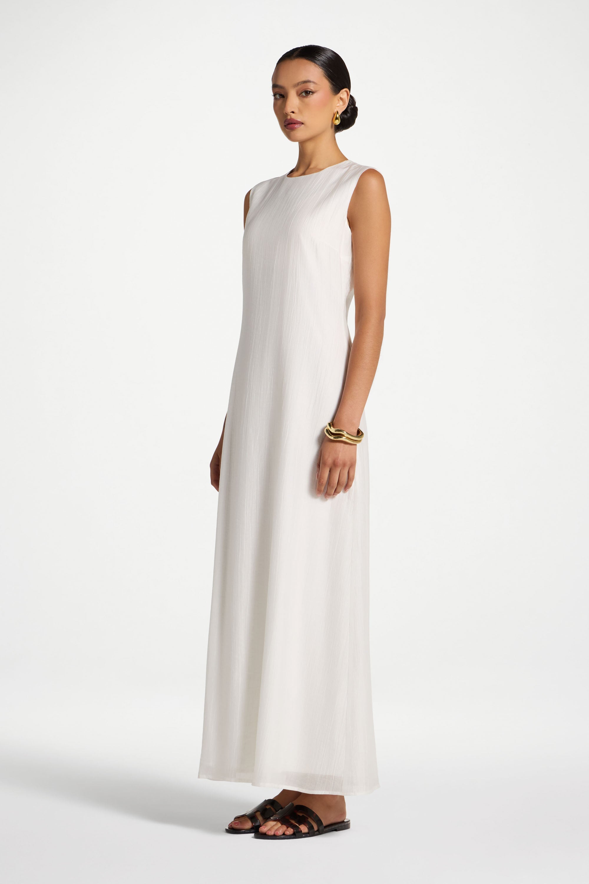 Sleeveless Tencel Maxi Dress Abayas Veiled 