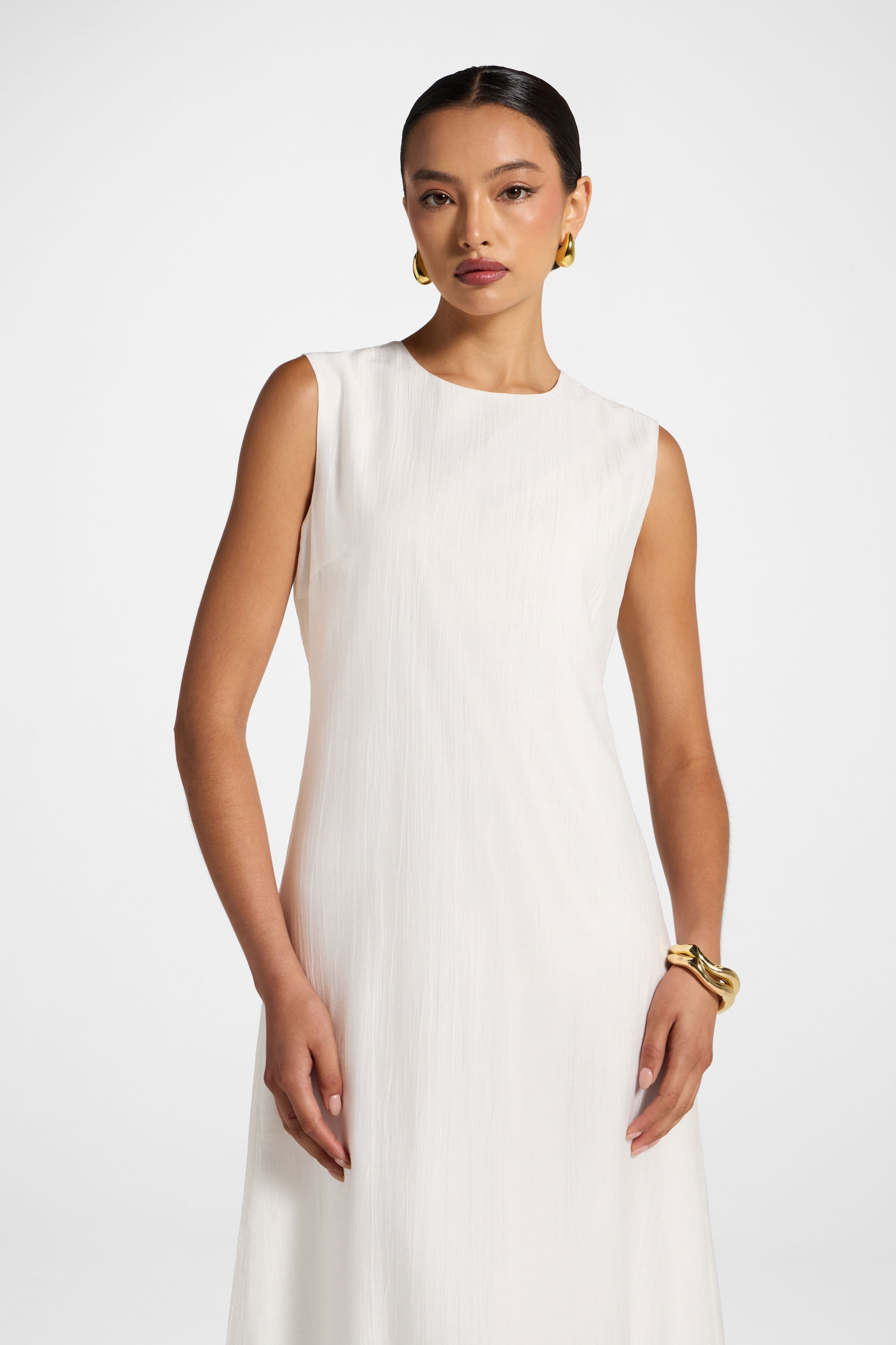 Sleeveless Tencel Maxi Dress Abayas Veiled 