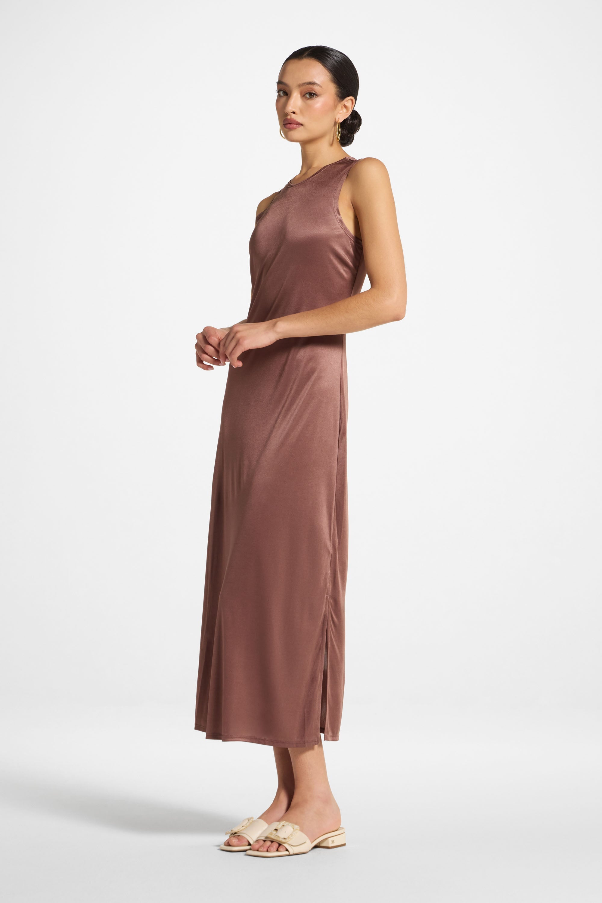 Slip Dress - Nougat Abayas Veiled 