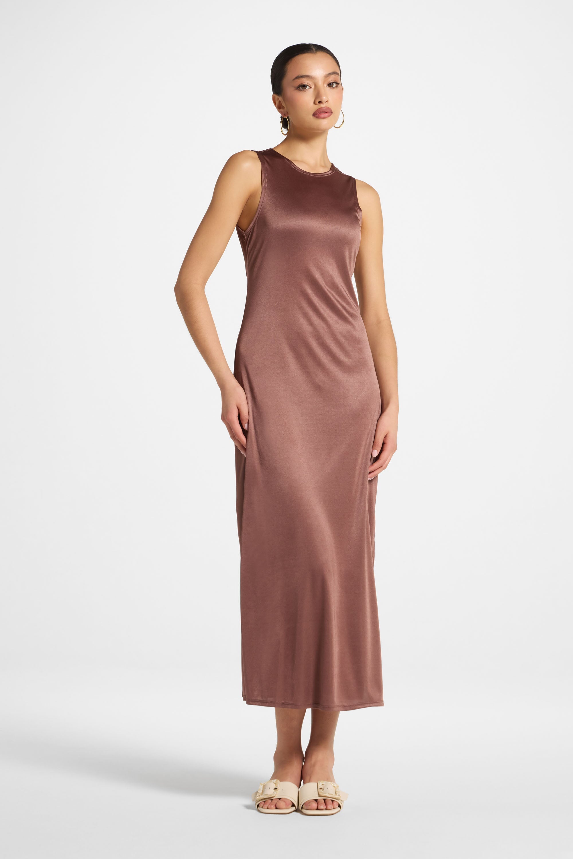 Slip Dress - Nougat Abayas Veiled 