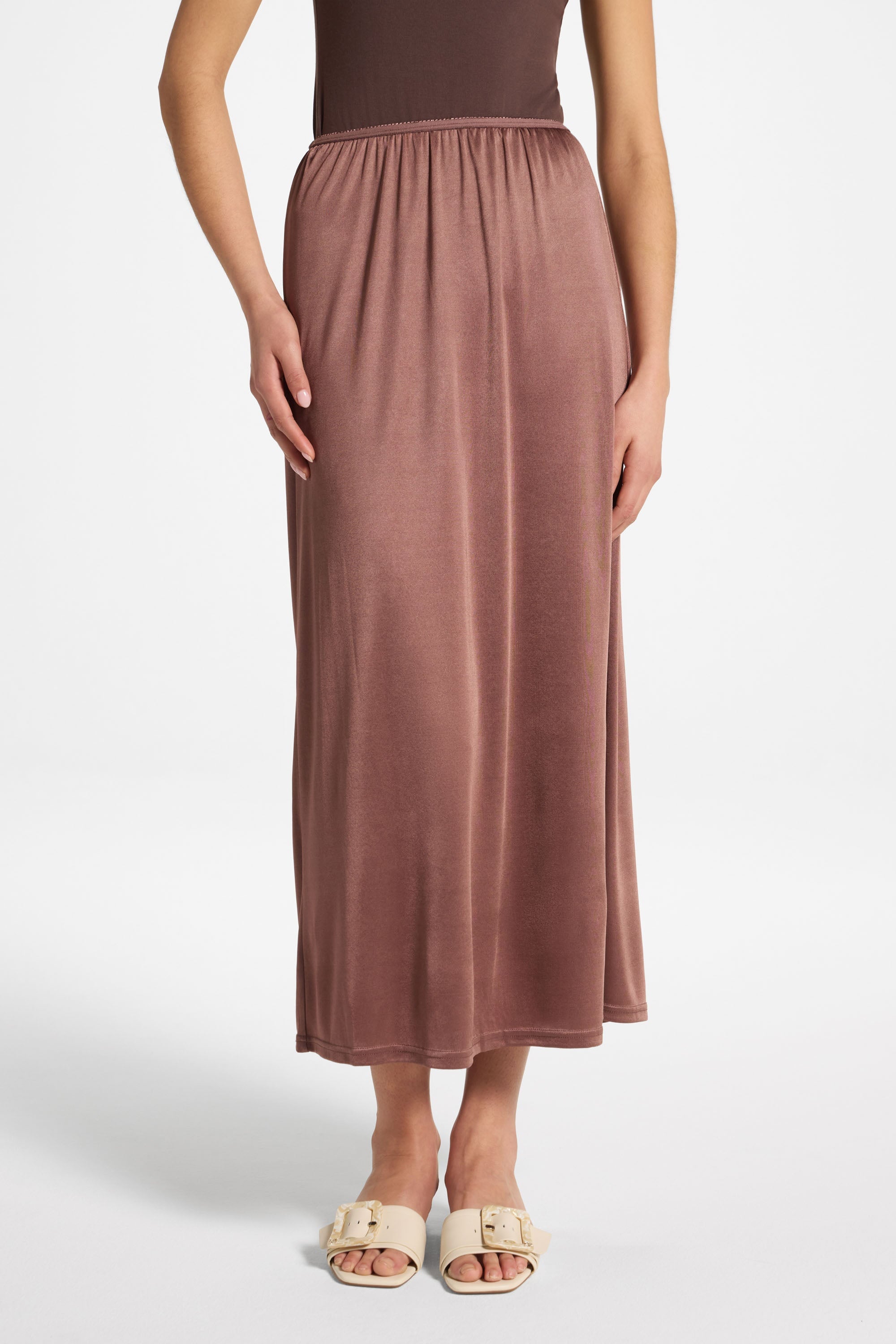 Slip Skirt - Nougat Abayas Veiled 