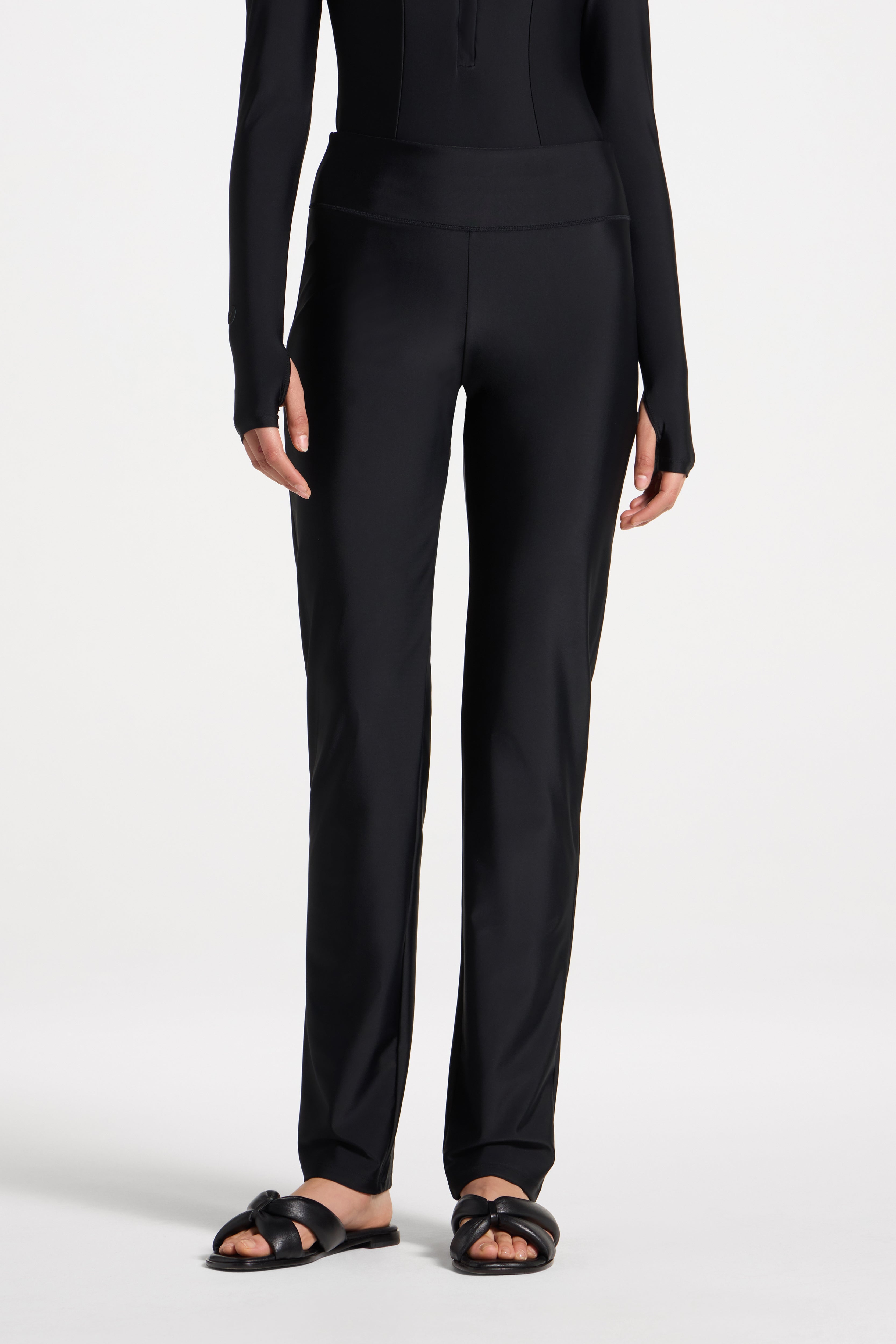 Straight Leg Swim Pants - Black