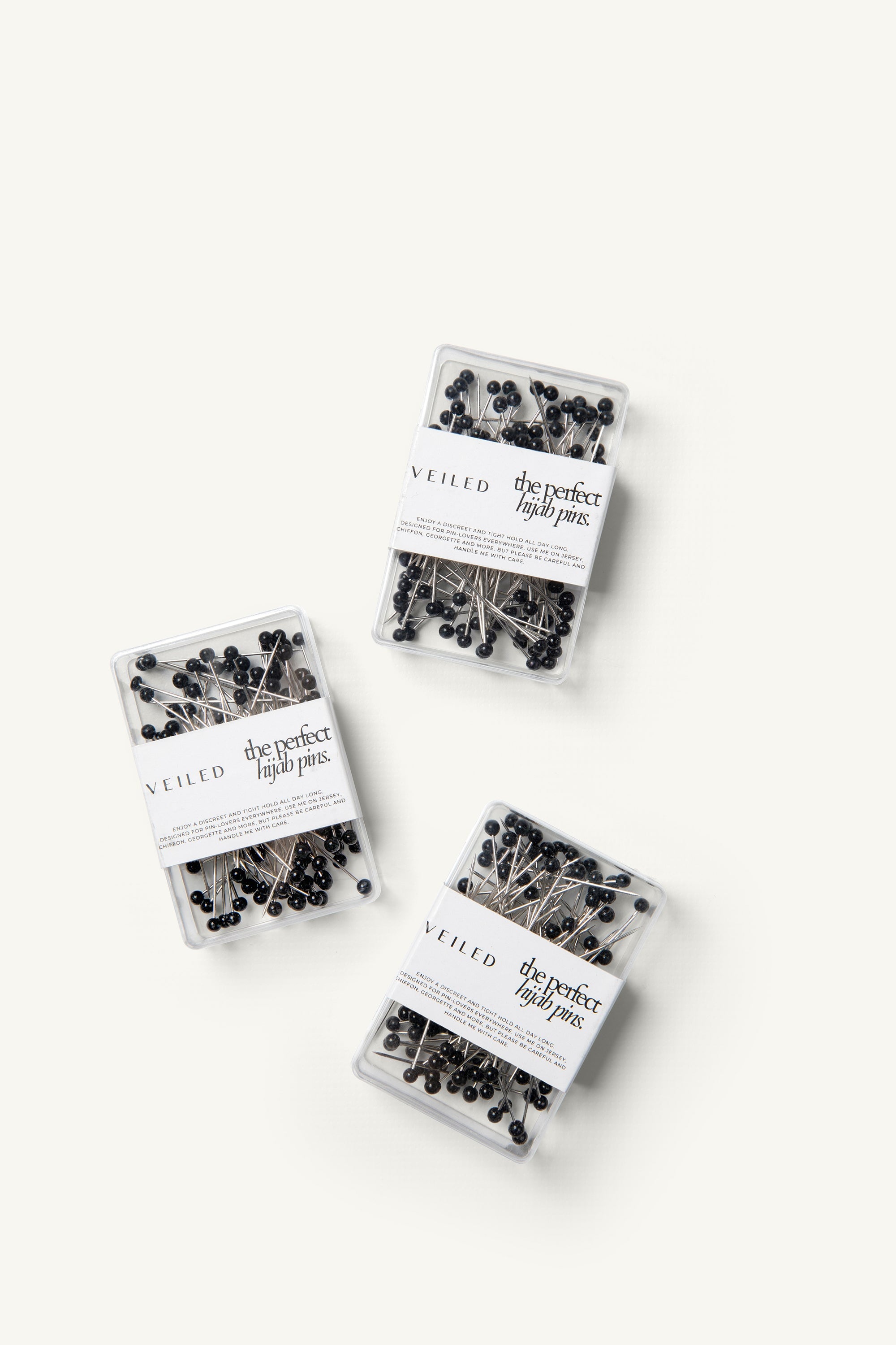 Straight Pins - Black Accessories Veiled Collection 