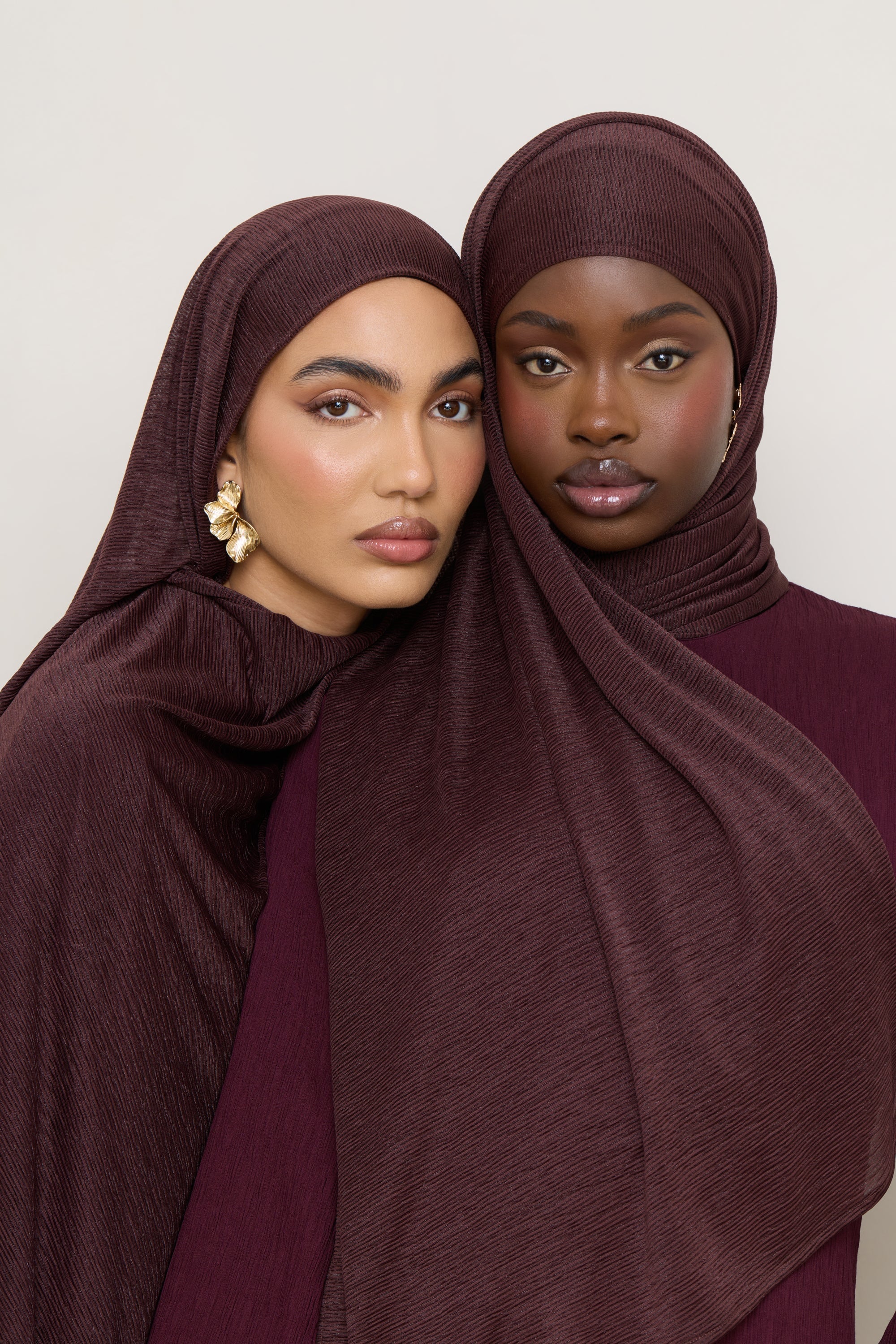 Stretch Stripe Hijab - Chocolate Hijabs Veiled 