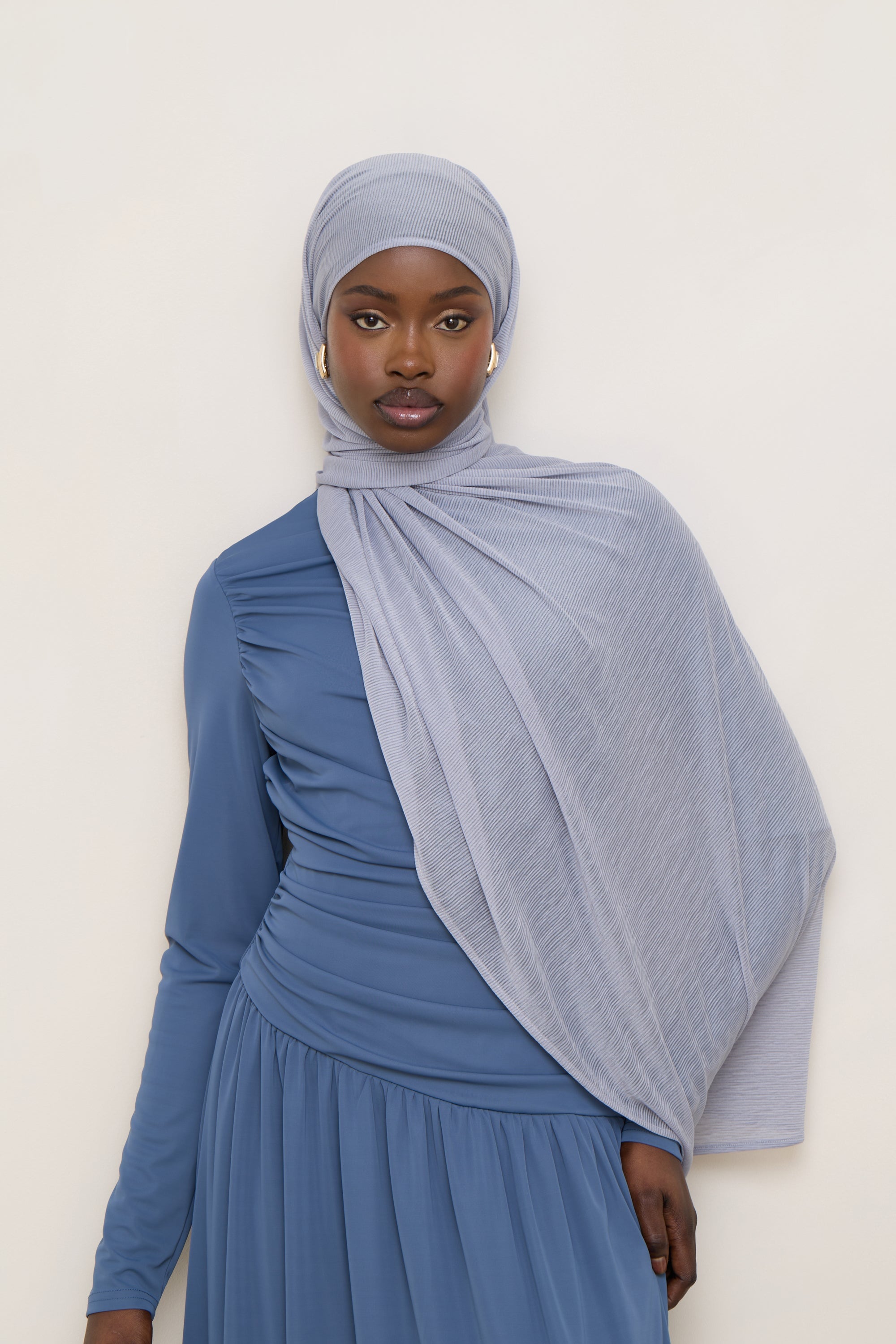 Stretch Stripe Hijab - Sky Hijabs Veiled 