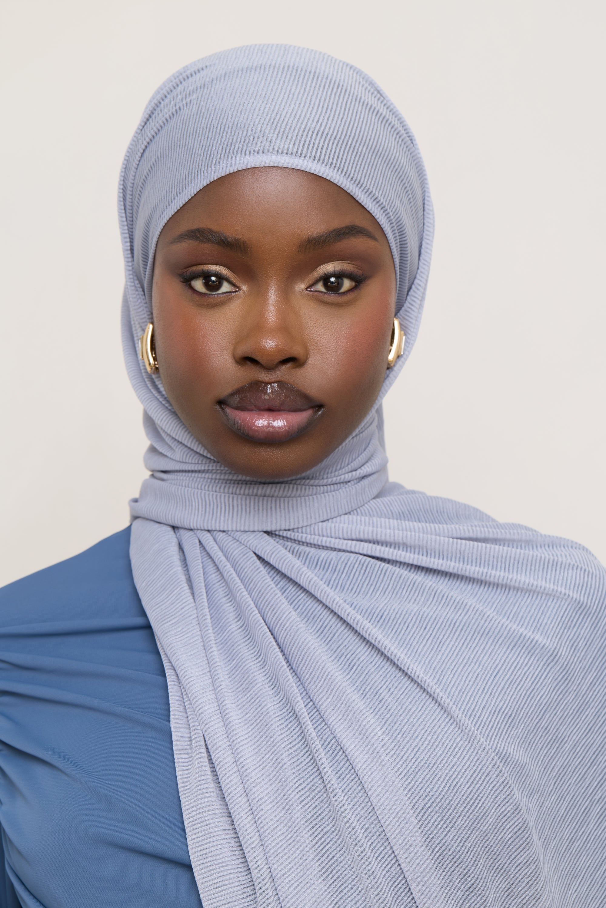 Stretch Stripe Hijab - Sky Hijabs Veiled 