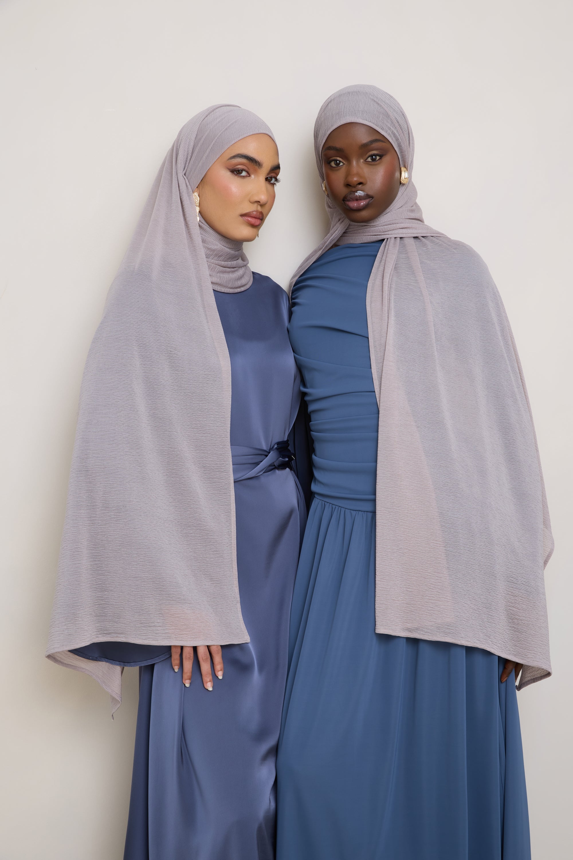 Stretch Stripe Hijab - Taupe Hijabs Veiled 