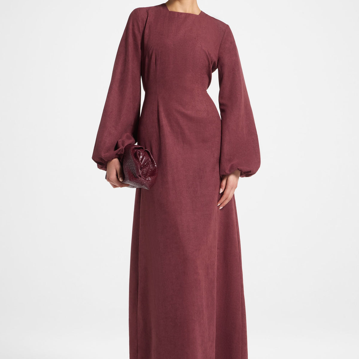 knee length dresses for ladies OLIVE SUEDE MAXI DRESS main image 1