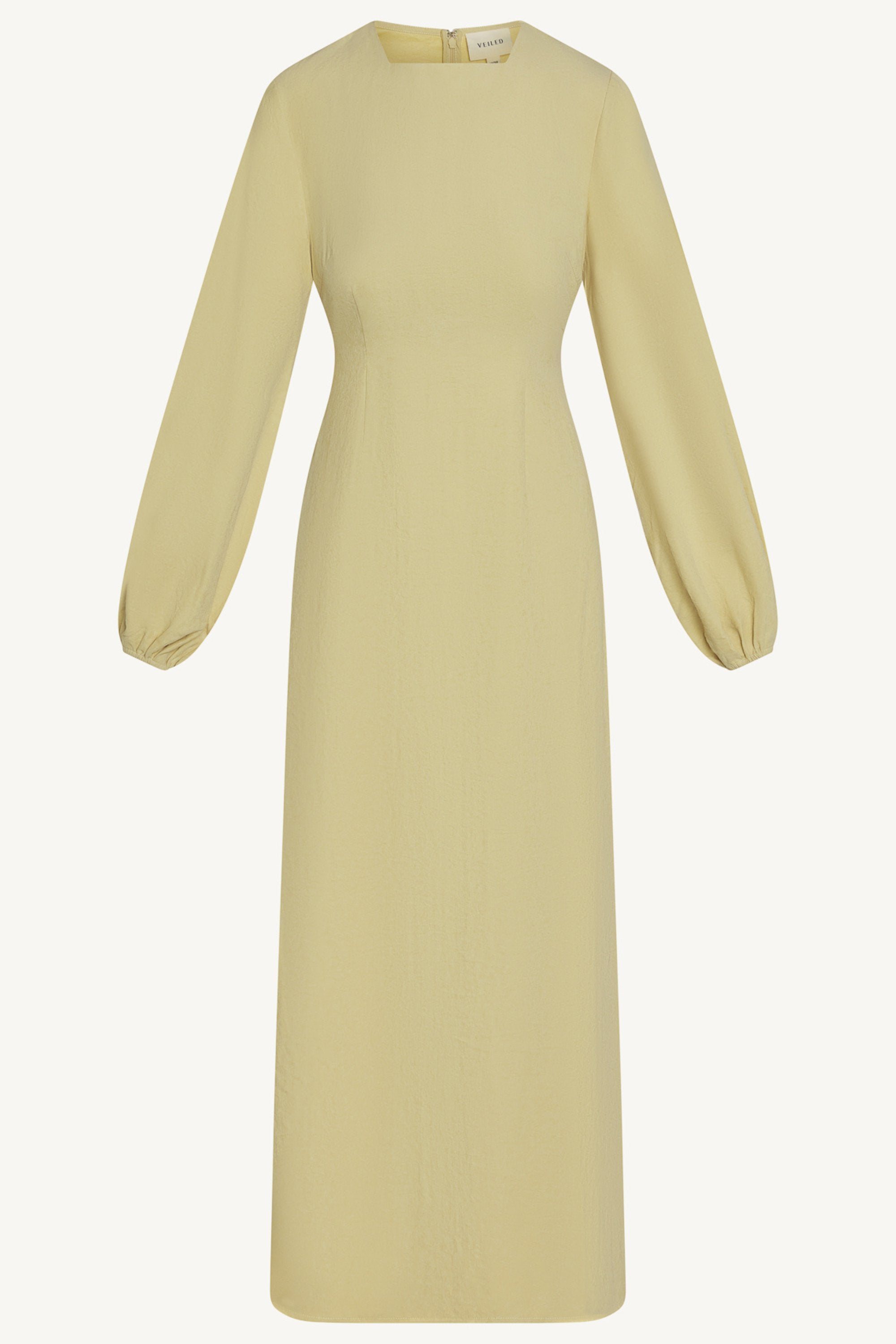 Suede Maxi Dress - Wheat Abayas Veiled 