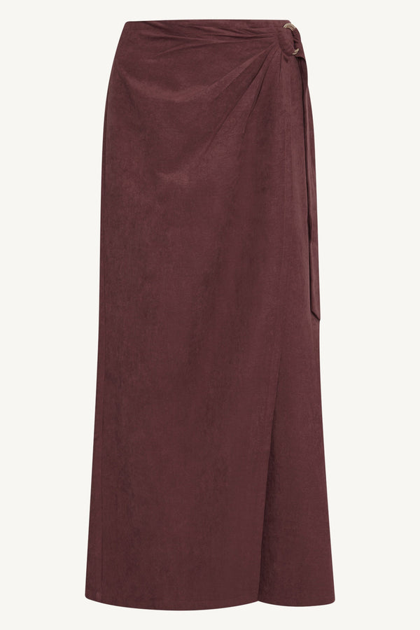 Suede Wrap Skirt - Fig Abayas Veiled 