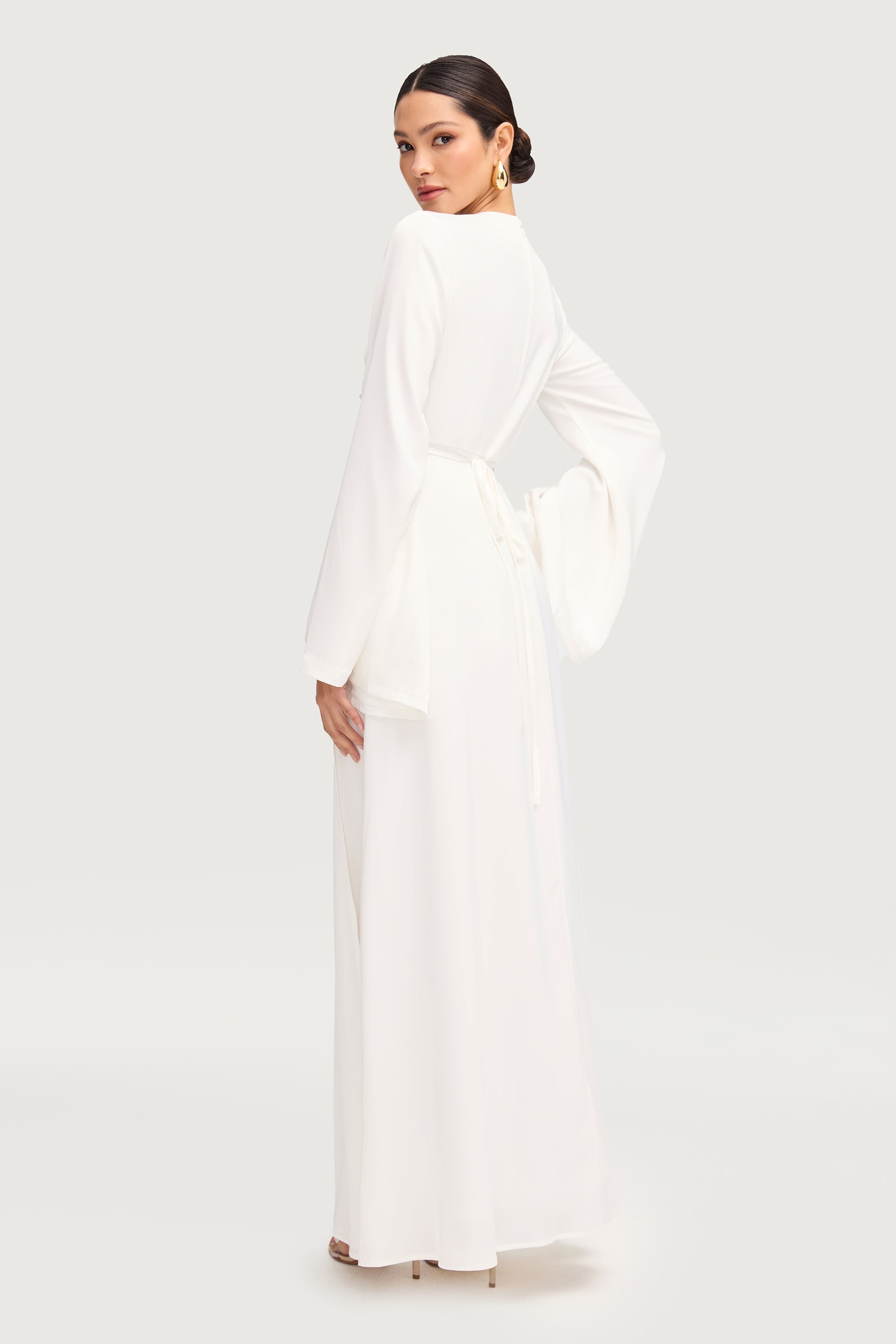 Suhayla Satin Maxi Dress - White Dresses Veiled 