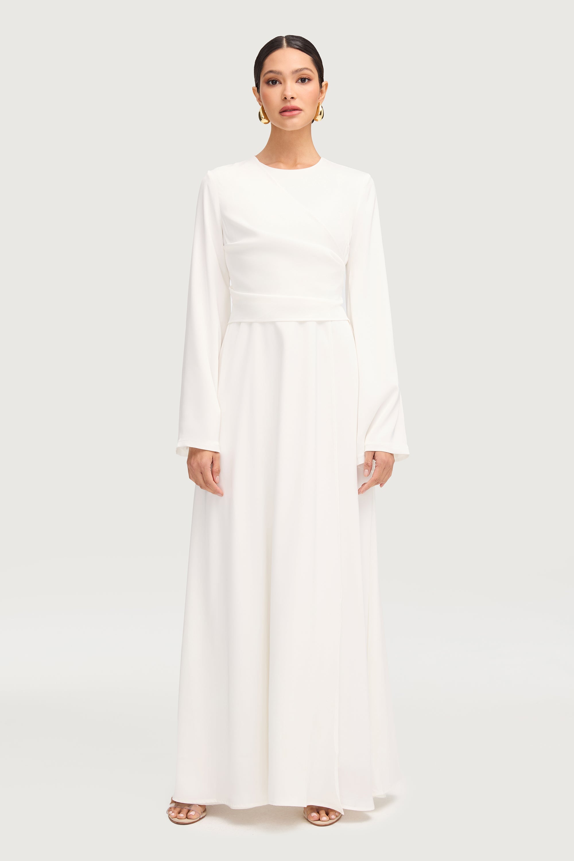 Suhayla Satin Maxi Dress - White Dresses Veiled 