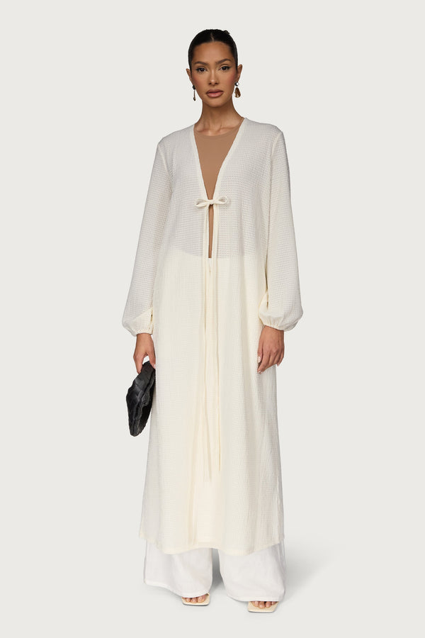 Summer Knit Maxi Cardigan Dresses Veiled 