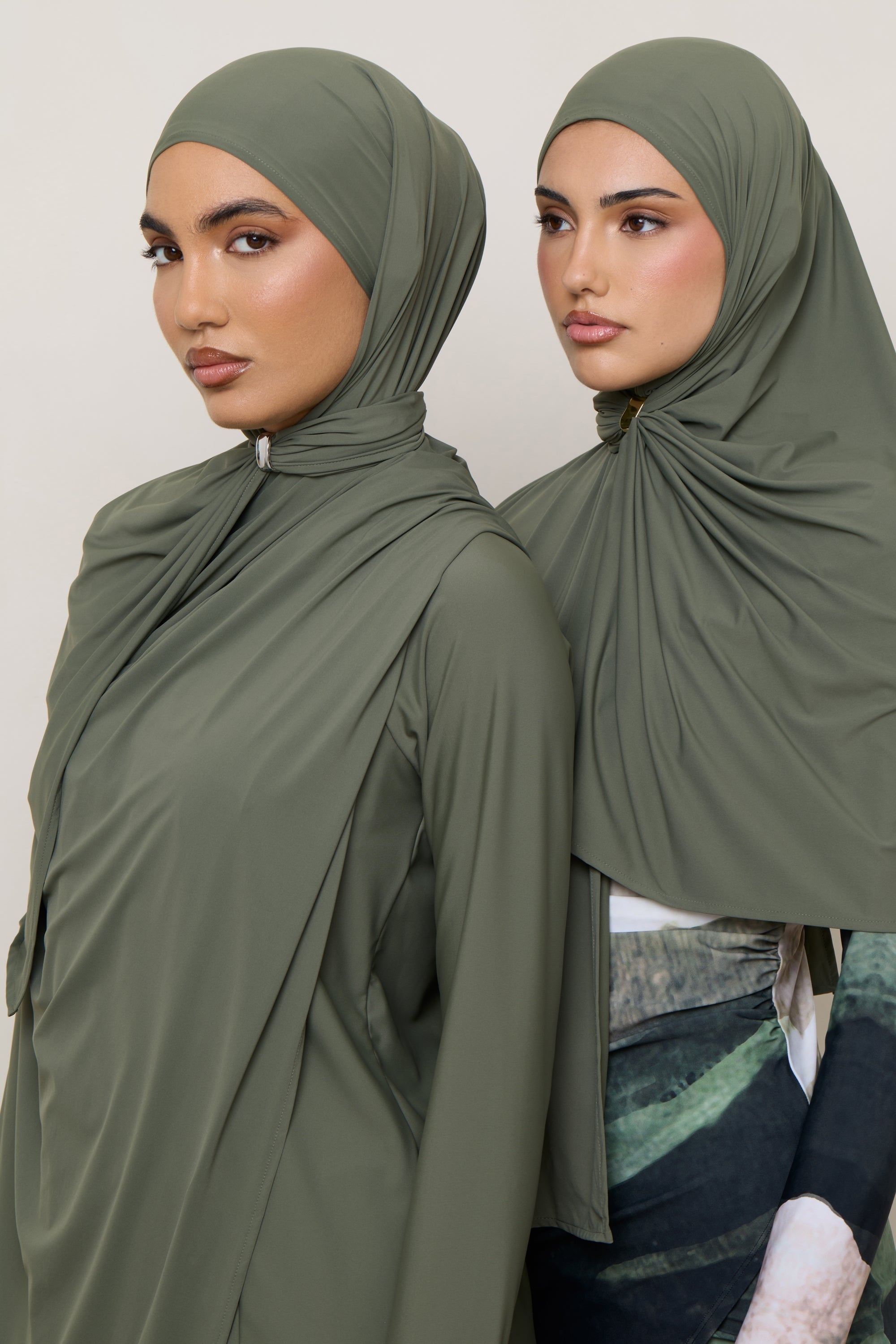 Swim Hijab & Cap Set - Dusty Olive Swim Veiled 