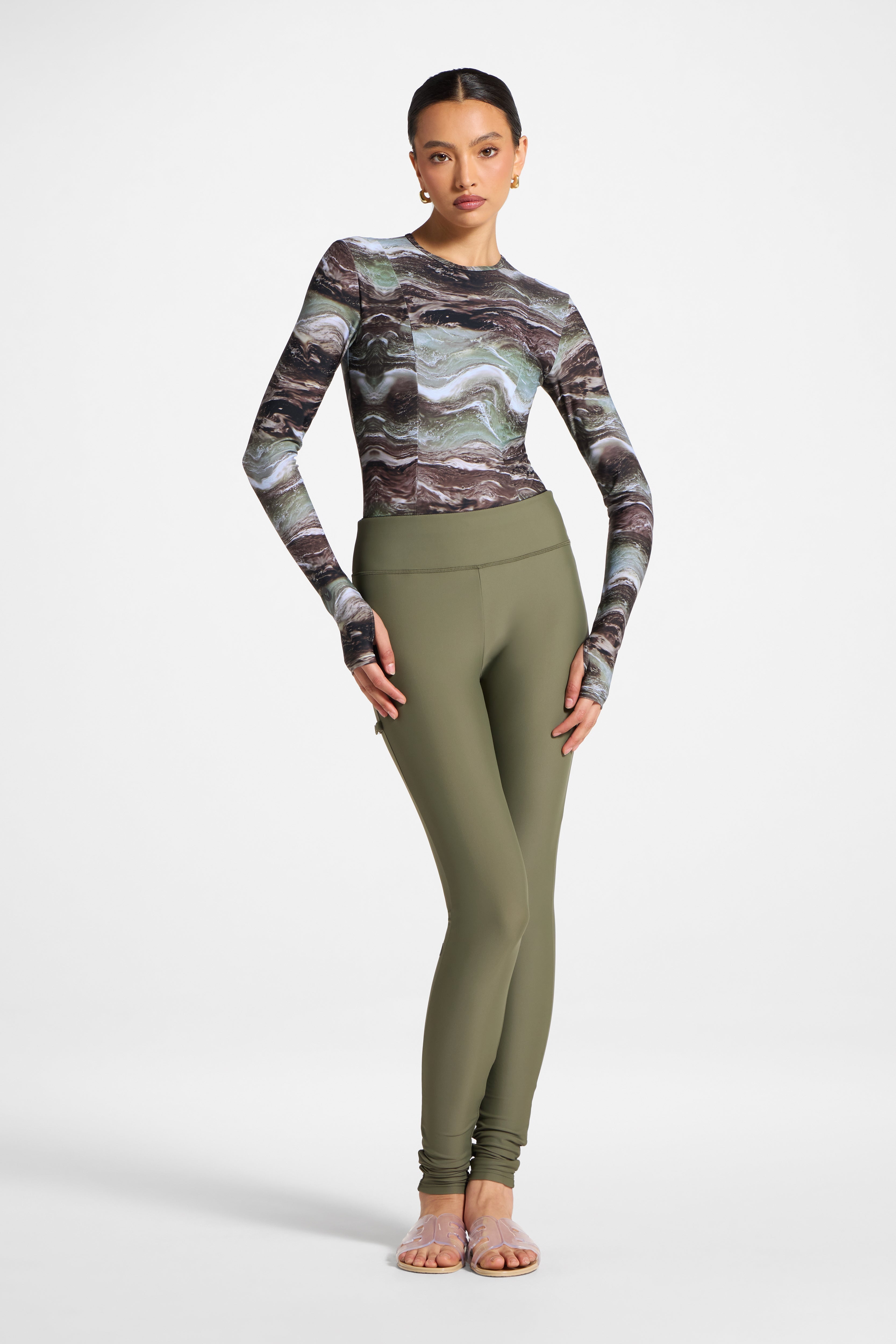 Swim Leggings - Dusty Olive Swim Veiled 
