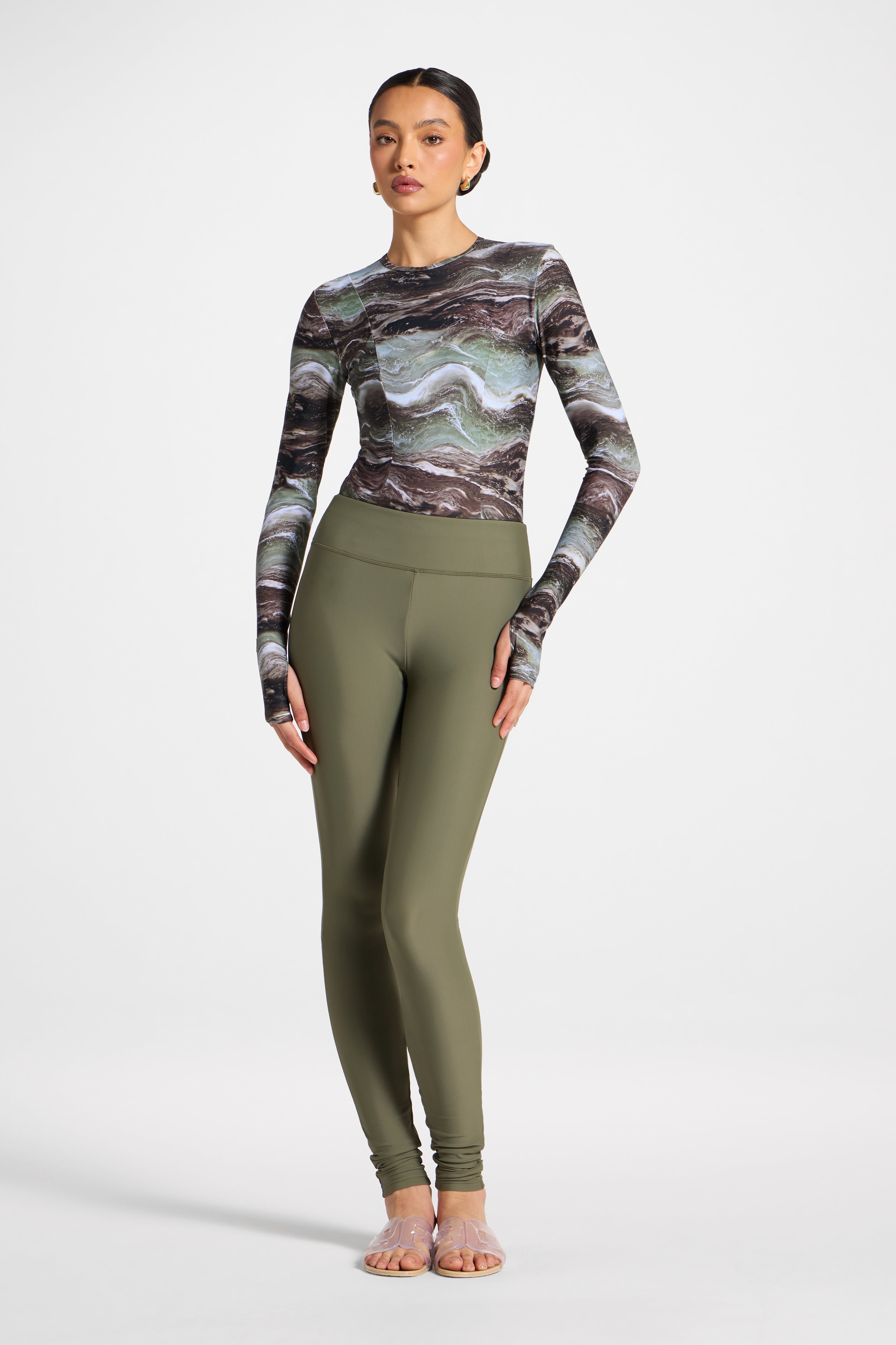 Swim Leggings - Dusty Olive Swim Veiled 