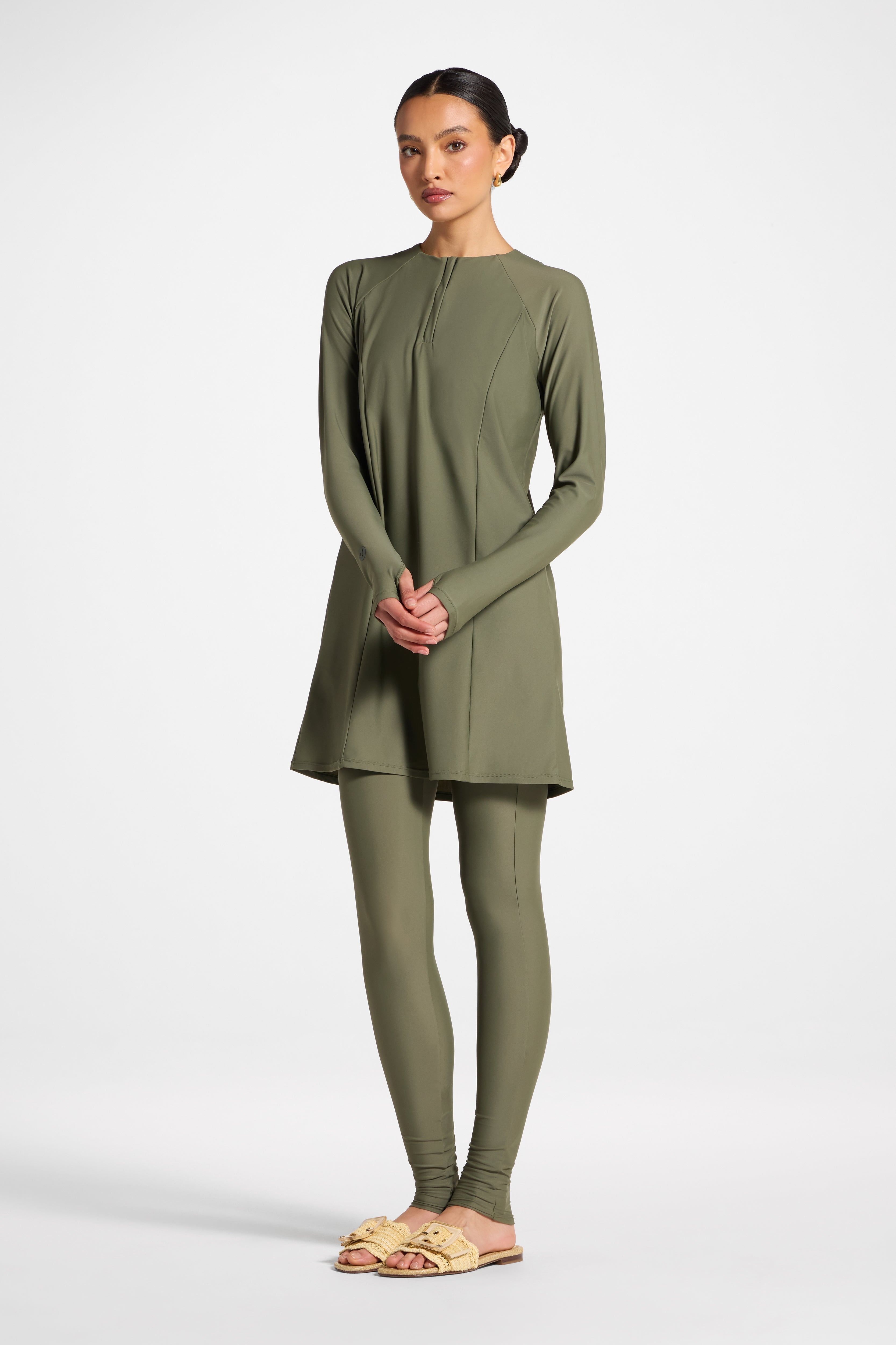 Swim Tunic - Dusty Olive Swim Veiled 
