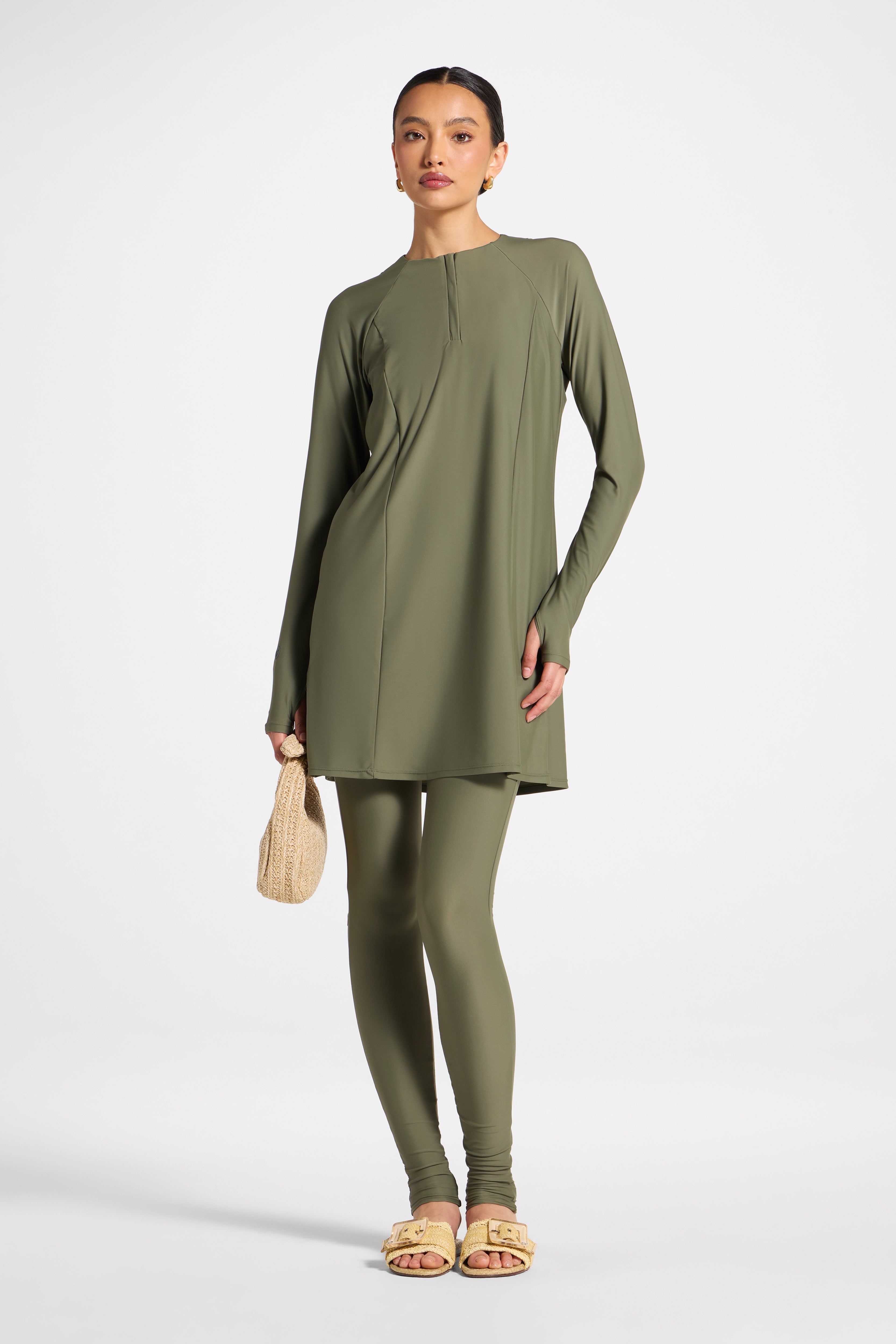 Swim Tunic - Dusty Olive Swim Veiled 