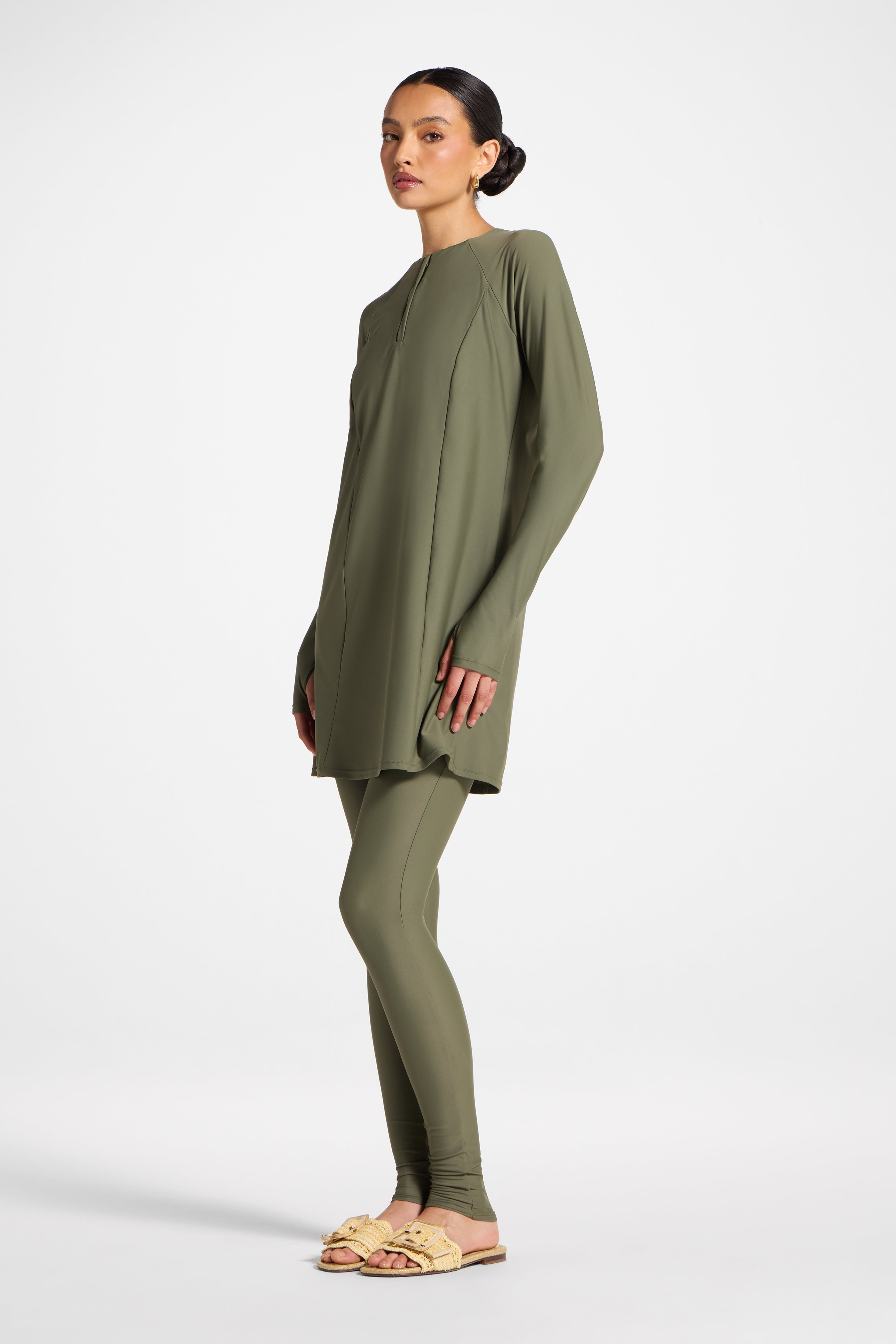 Swim Tunic - Dusty Olive Swim Veiled 