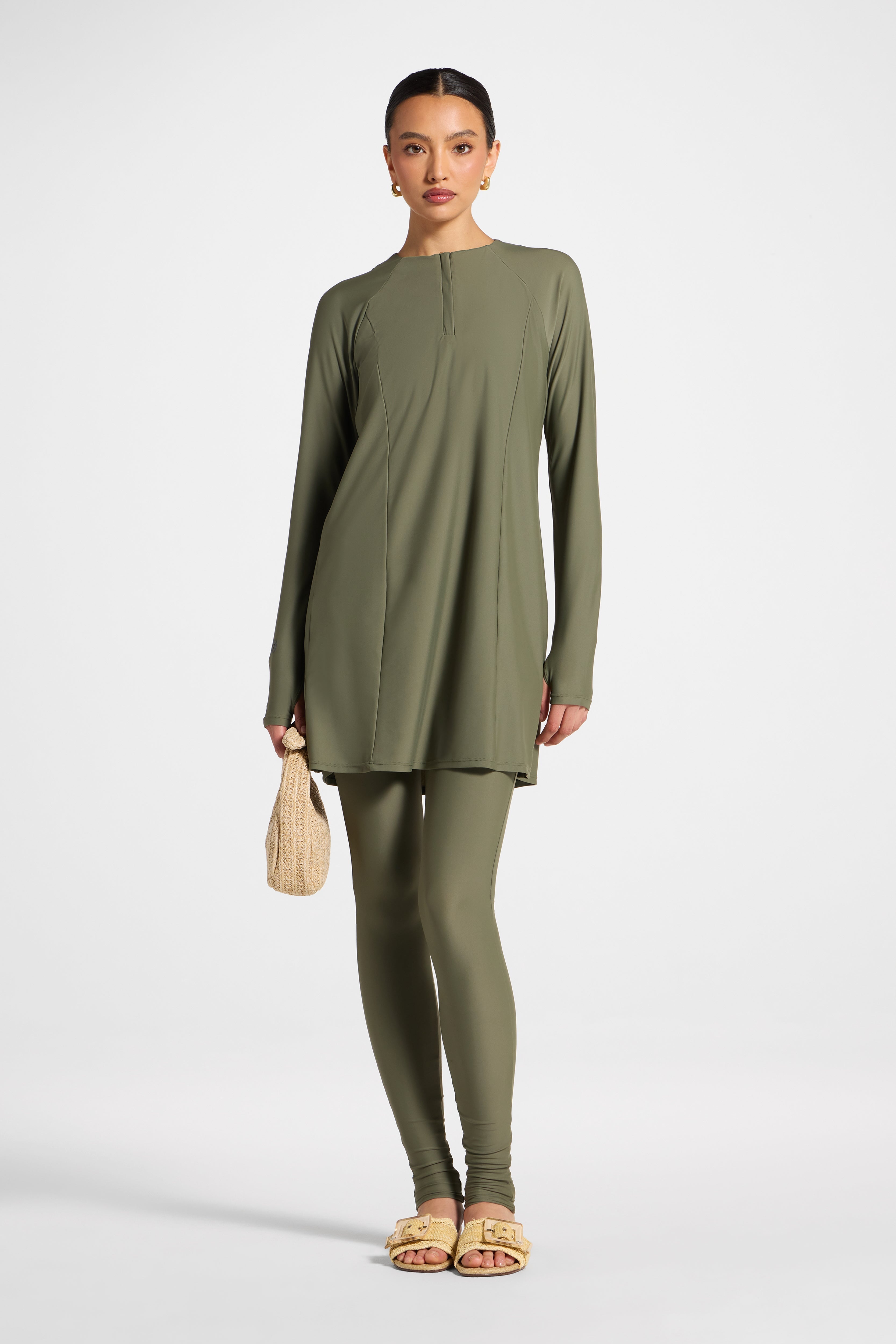 Swim Tunic - Dusty Olive Swim Veiled 