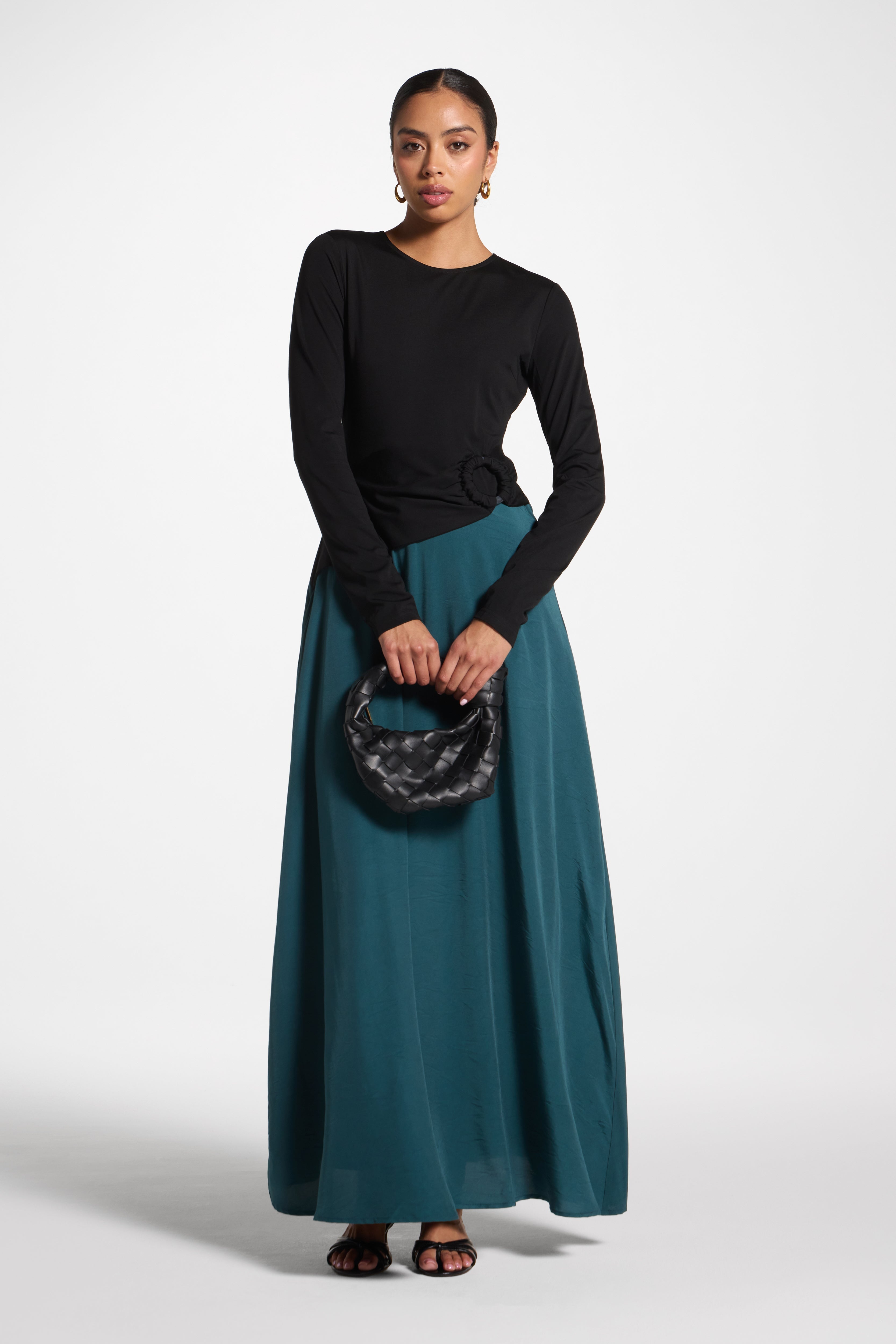 Sydney Asymmetric Maxi Dress - Deep Sea Abayas Veiled 