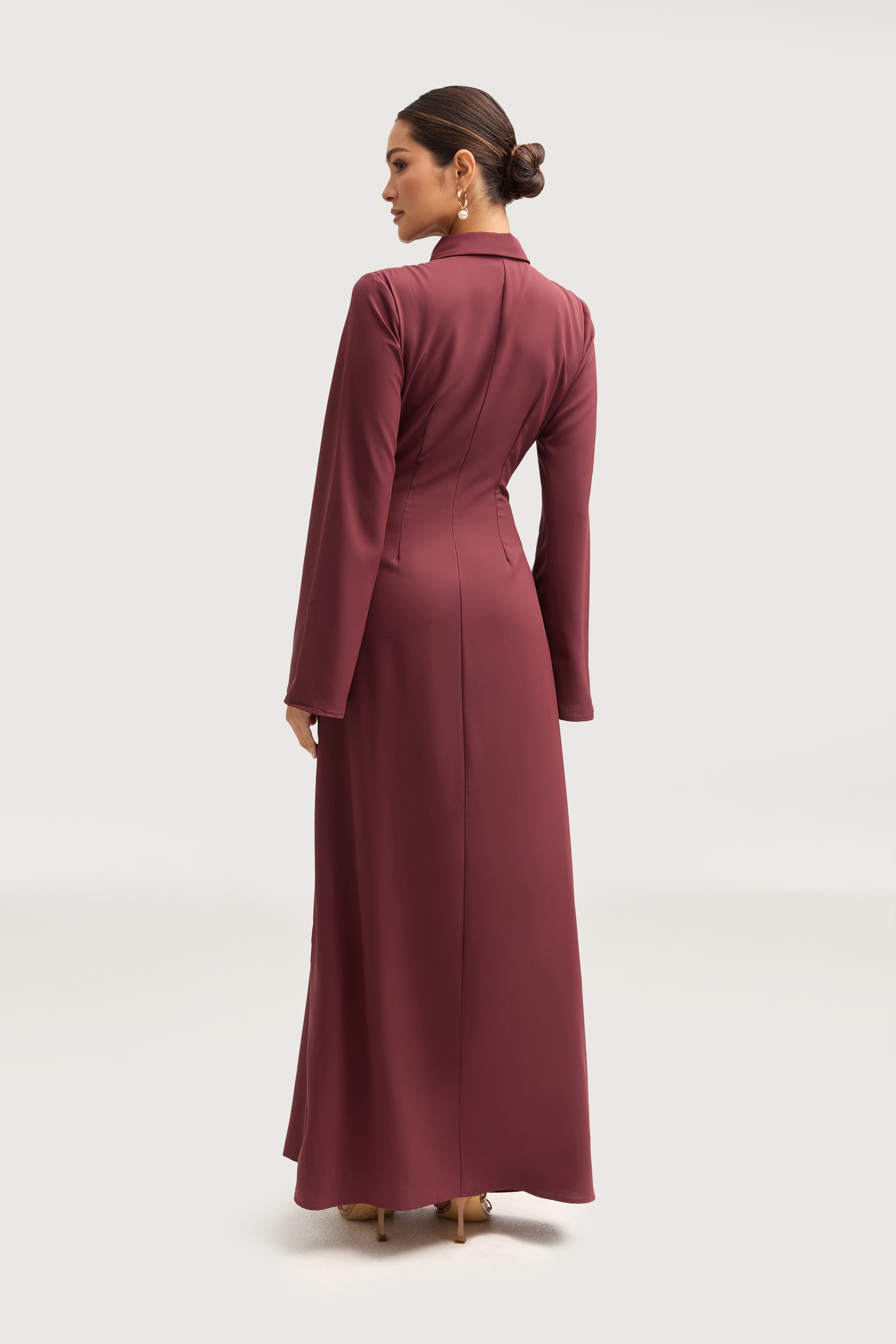 Tamara Wrap Maxi Dress - Marron Dresses Veiled 