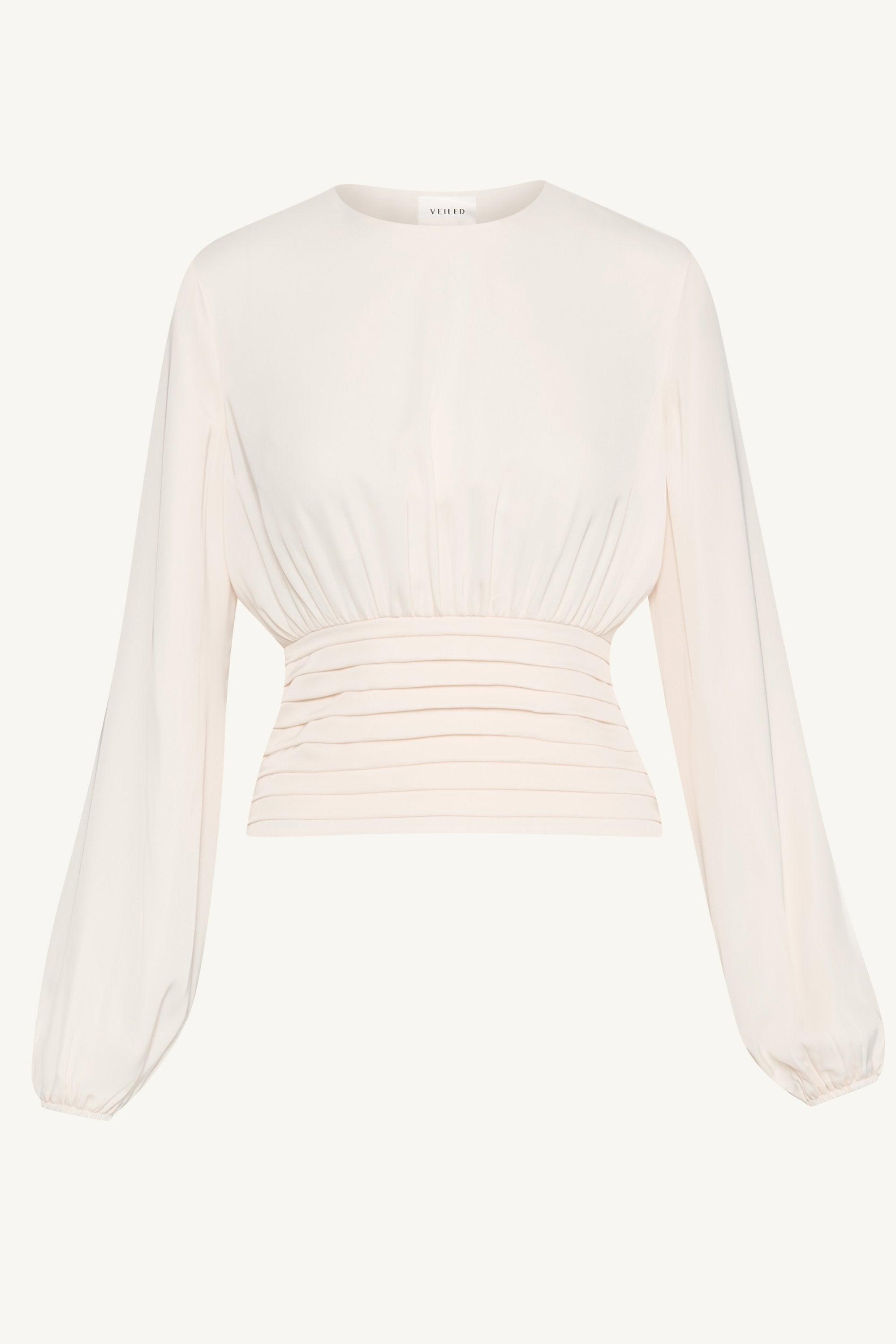 Taslima Pleated Tie Back Top - Moonlight Tops Veiled Collection 