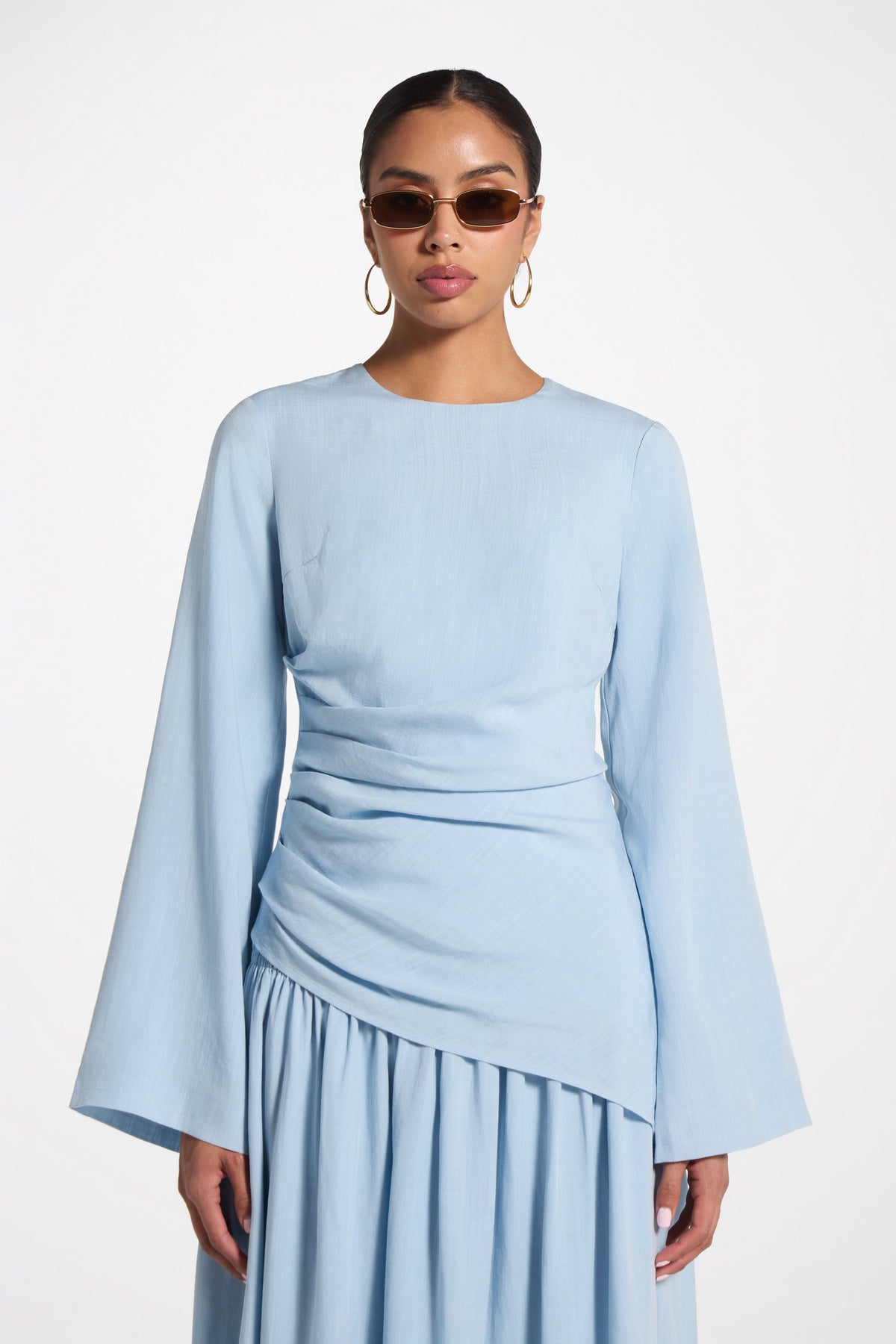 Tencel Asymmetric Top - Sky Top Veiled 