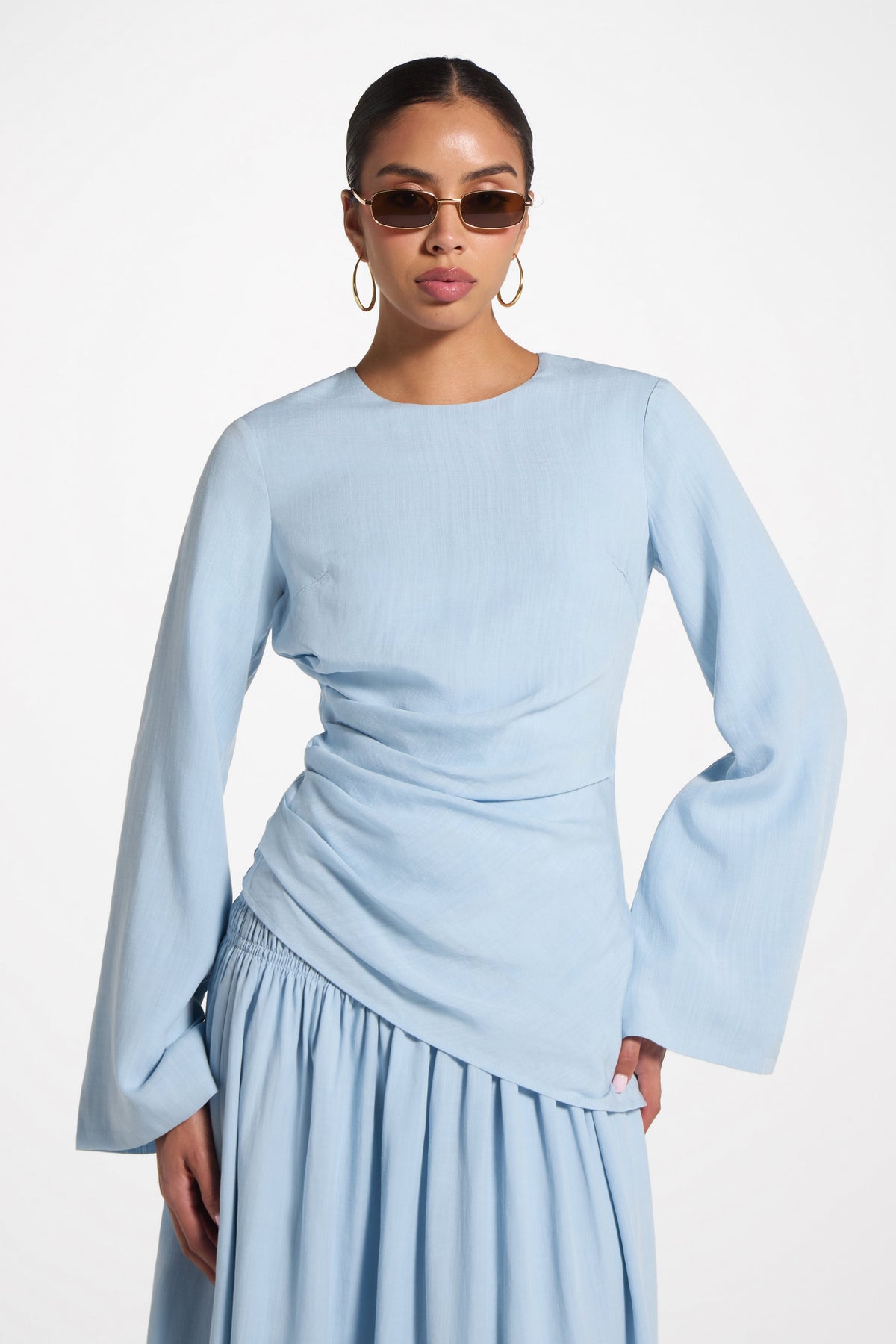 Tencel Asymmetric Top - Sky Top Veiled 