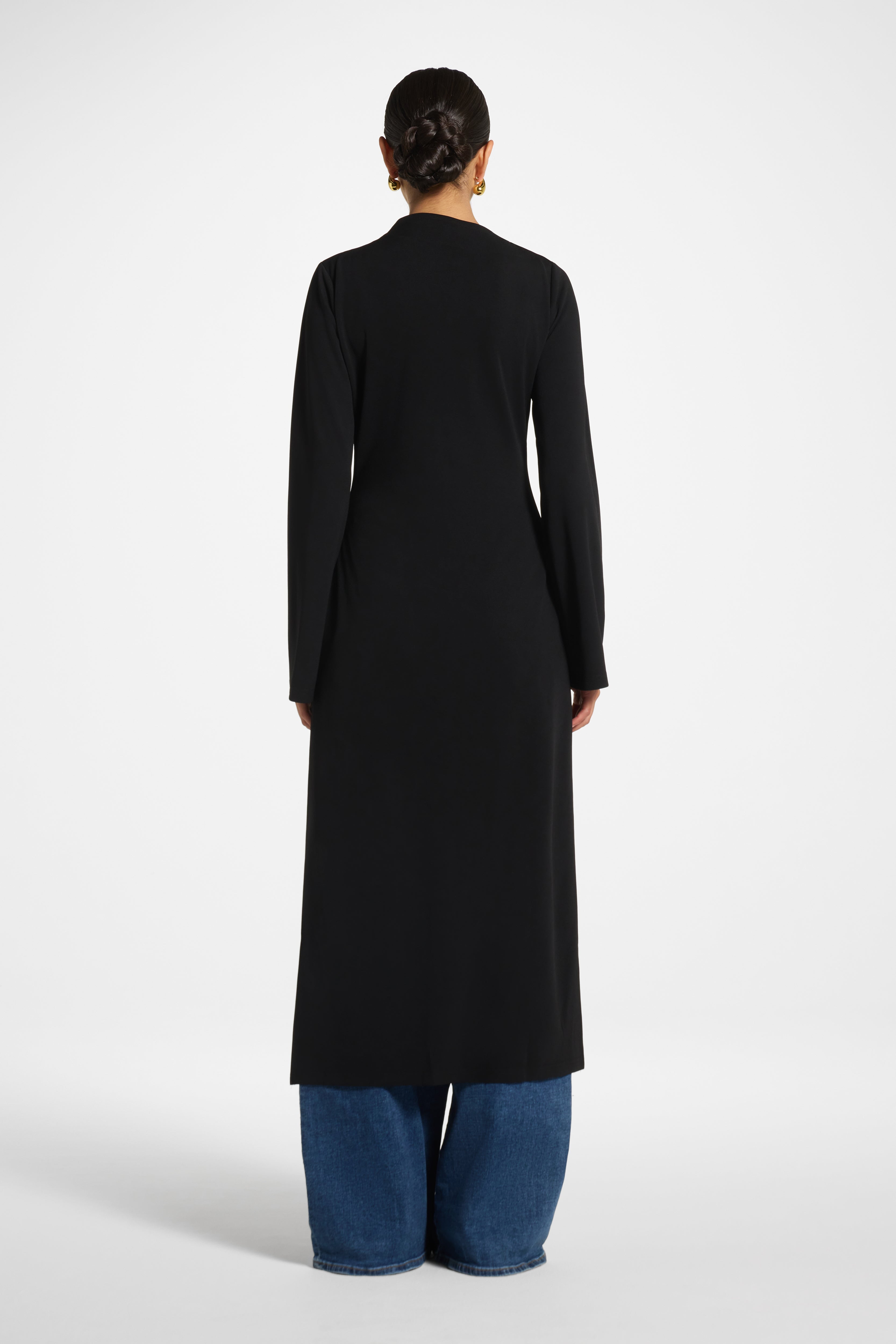 Tencel Longline Top - Black Top Veiled 