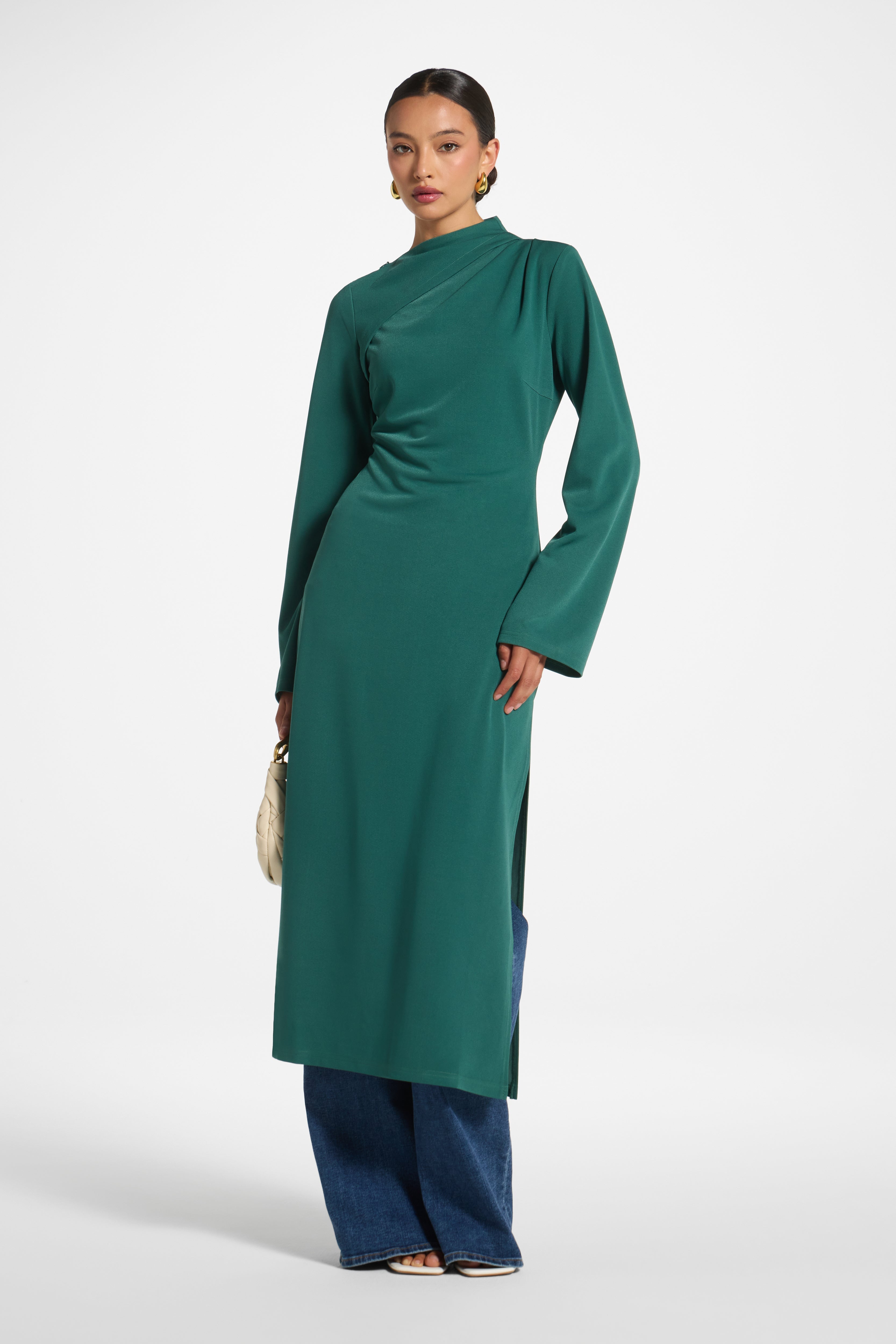 Tencel Longline Top - Pine Top Veiled 