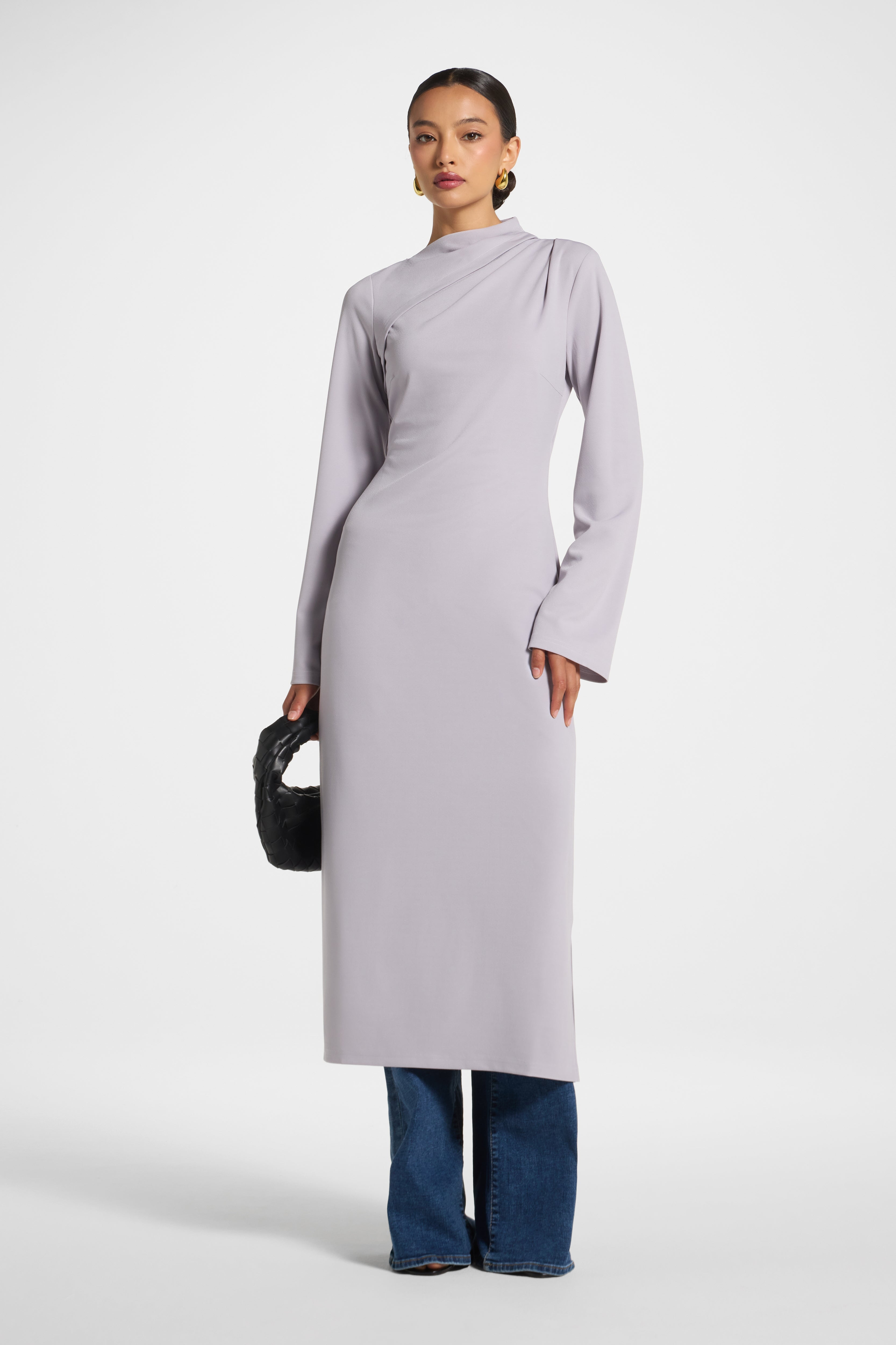 Tencel Longline Top - Smokey Lilac Top Veiled 
