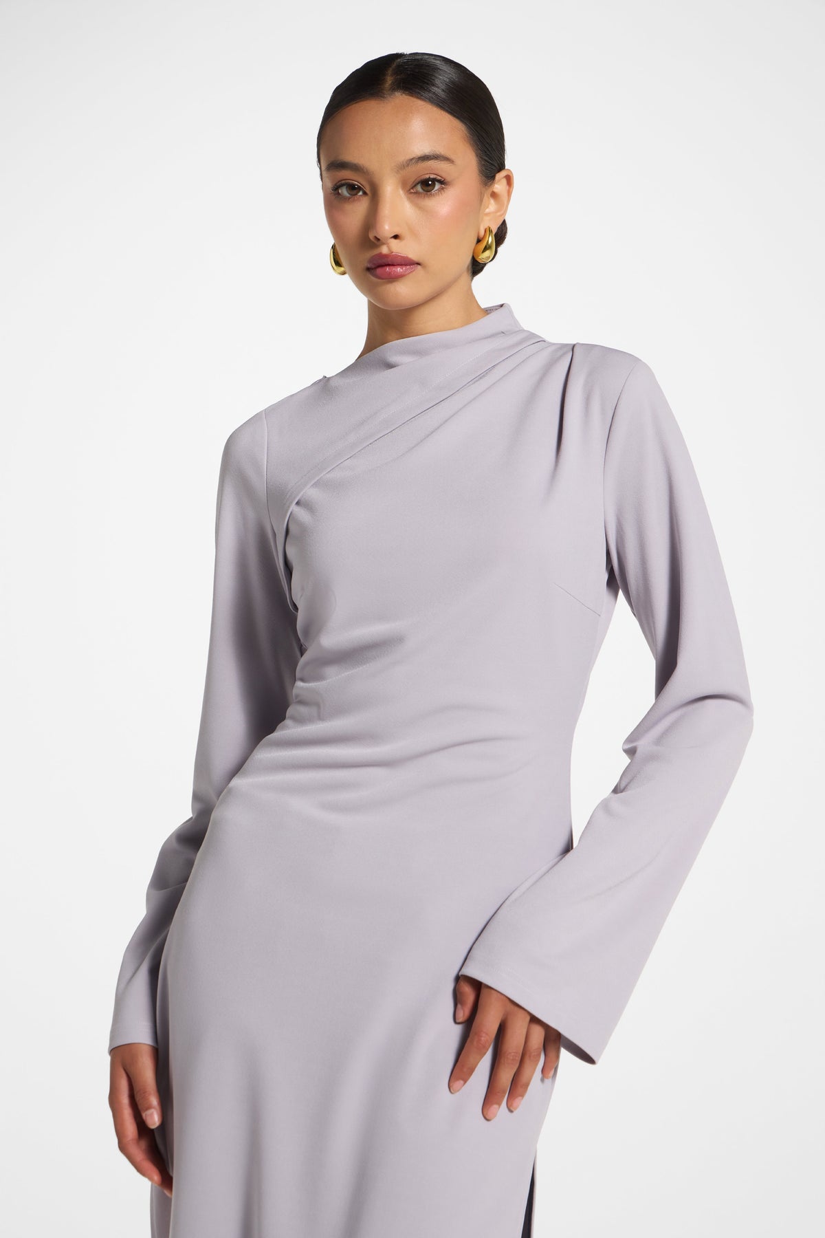 Tencel Longline Top - Smokey Lilac Top Veiled 