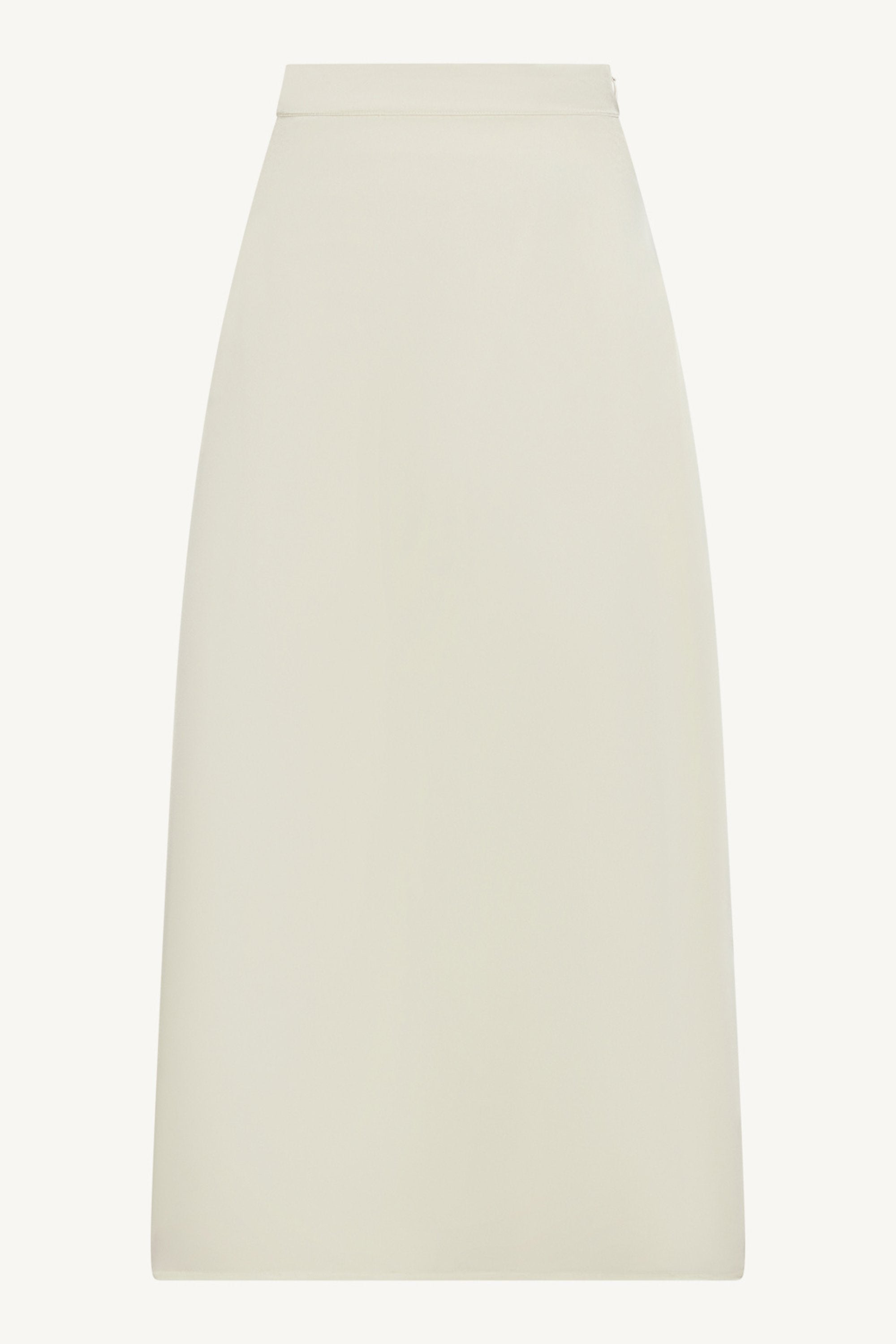 Tencel Silk A-Line Maxi Skirt - Ivory Abayas Veiled 