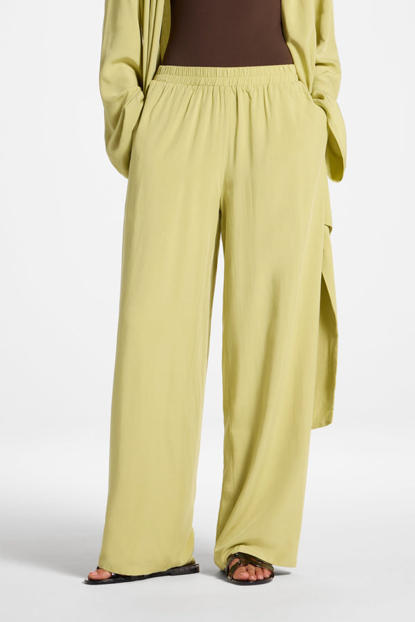 Tencel Wide Leg Pants - Honeydew Abayas Veiled 