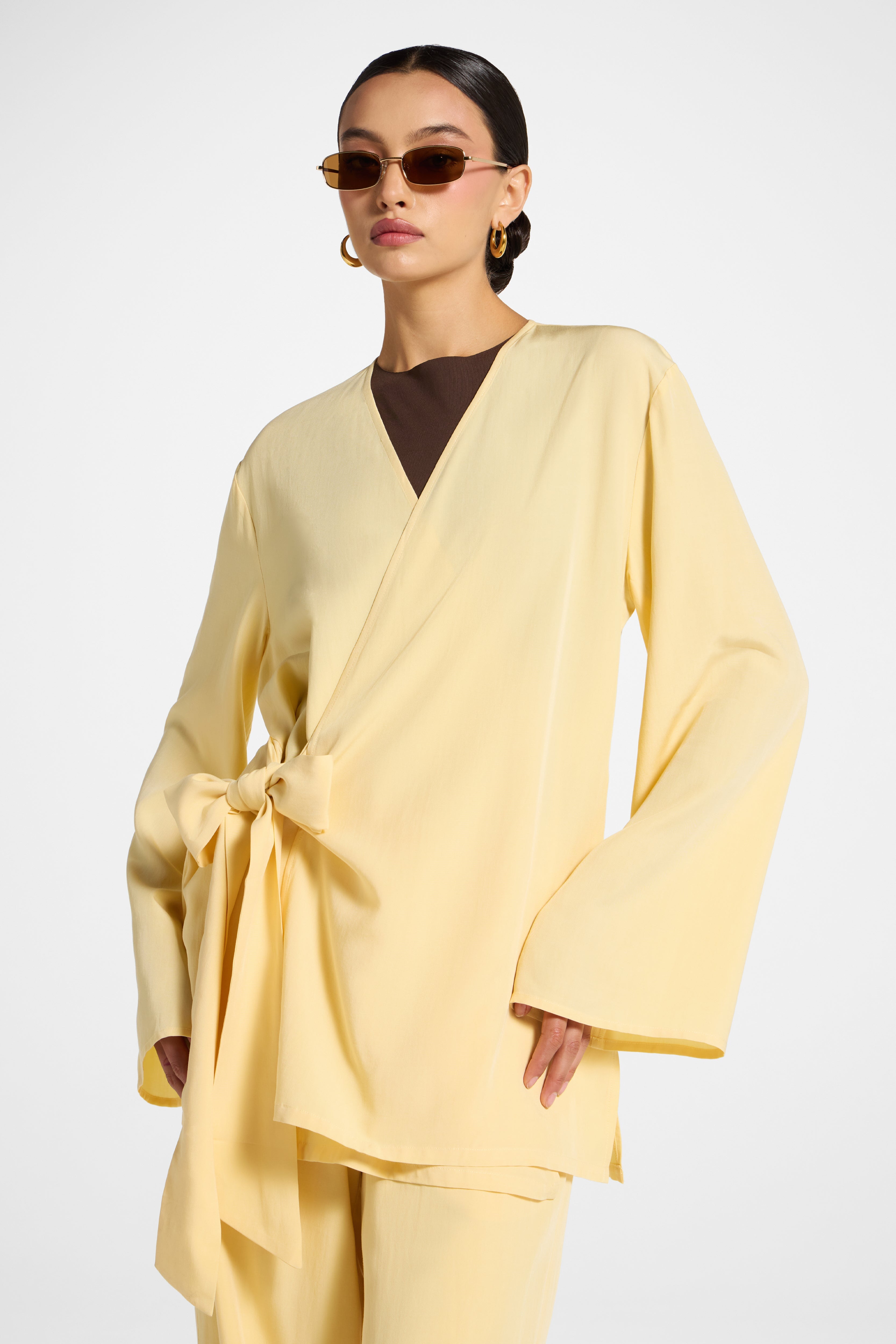 Tencel Wrap Top - Banana Abayas Veiled 