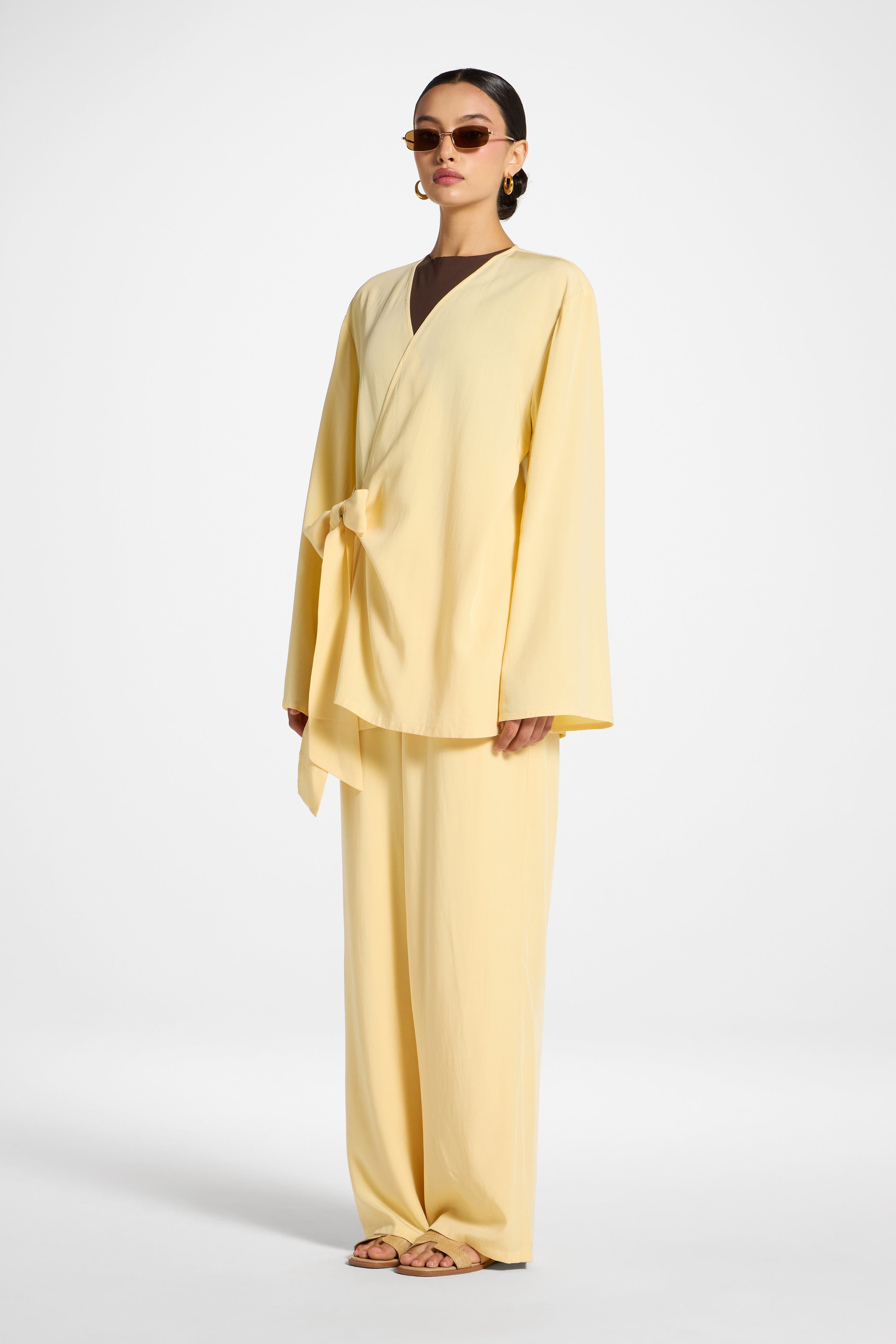 Tencel Wrap Top - Banana Abayas Veiled 