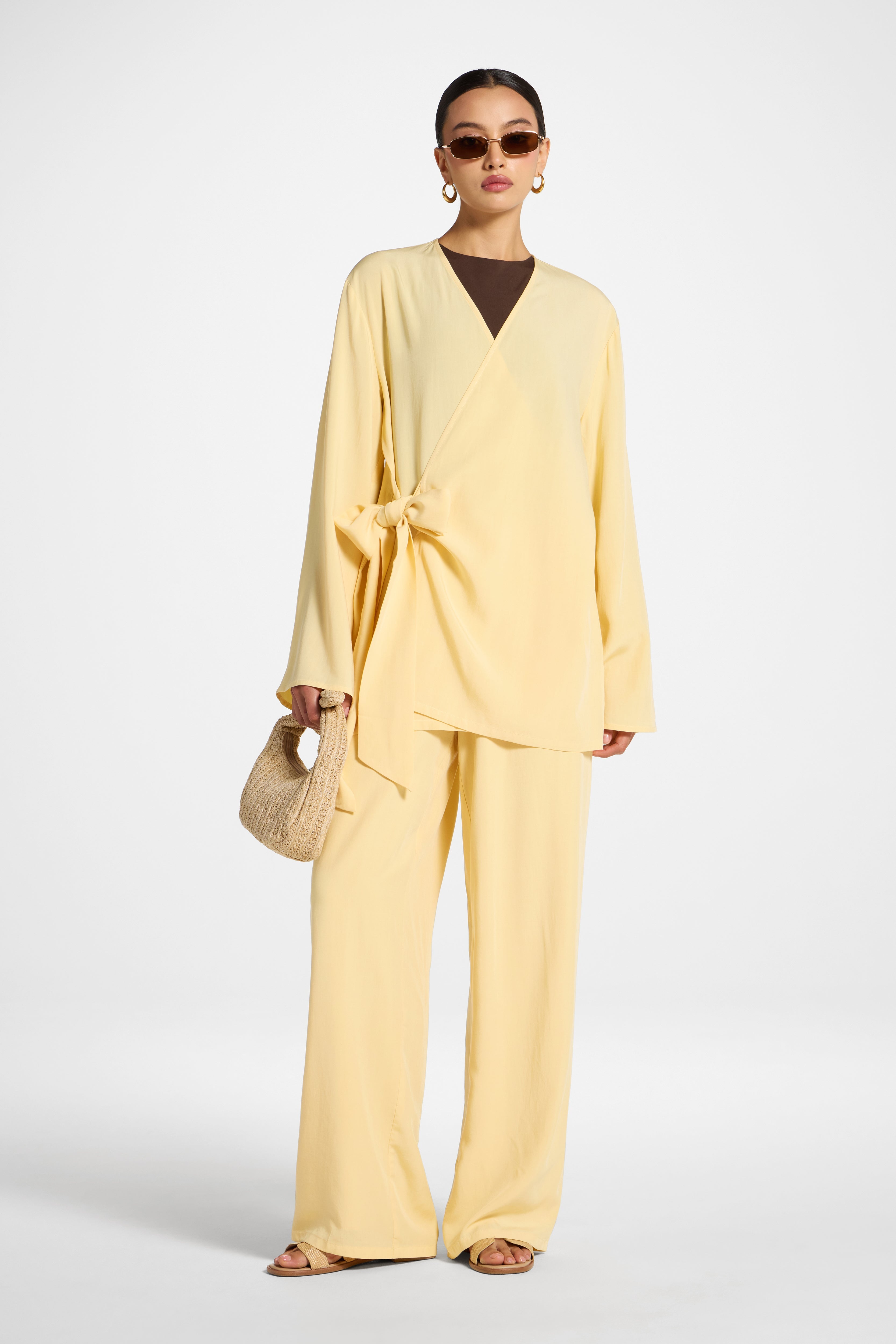Tencel Wrap Top - Banana Abayas Veiled 