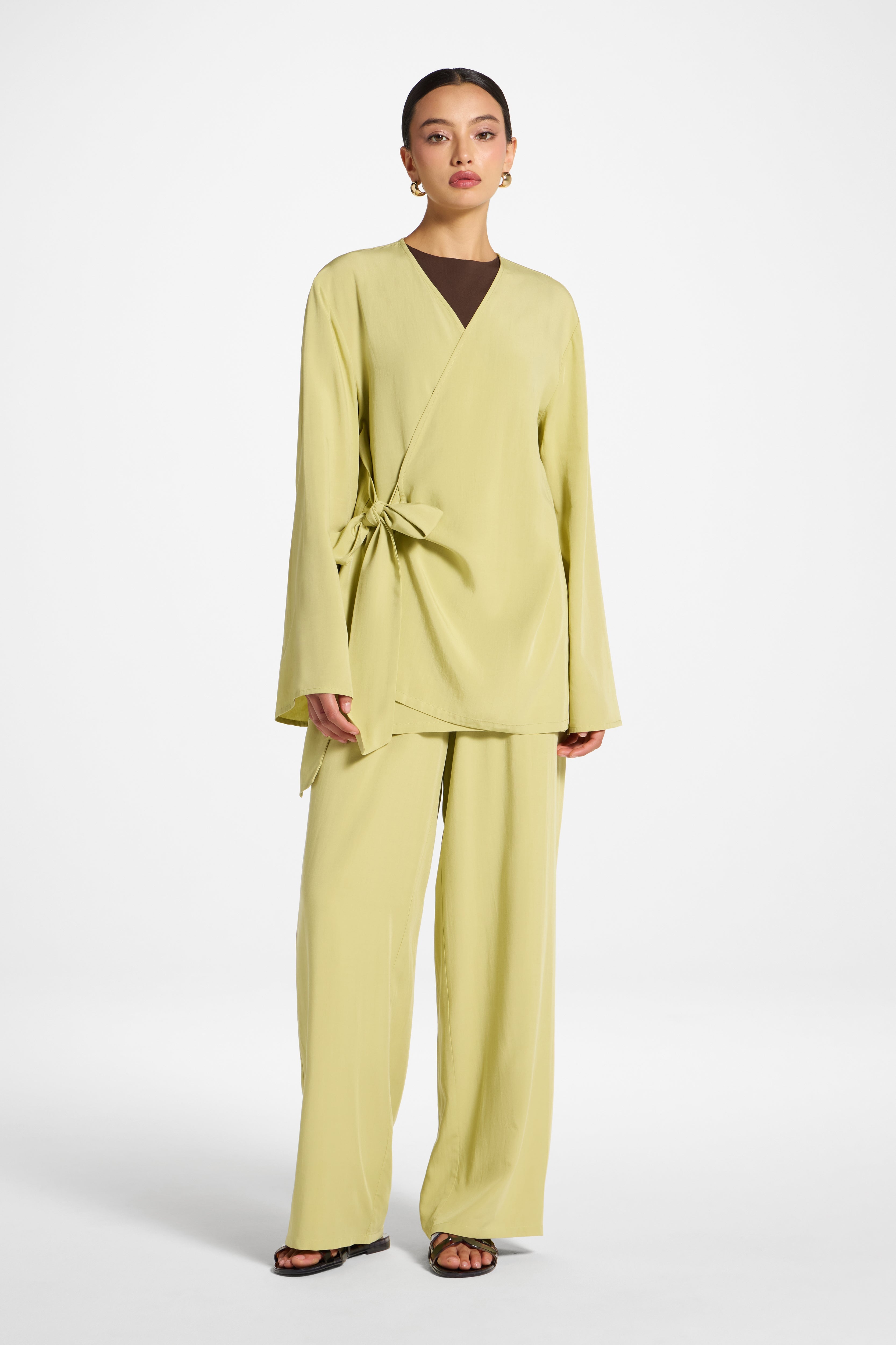 Tencel Wrap Top - Honeydew Abayas Veiled 
