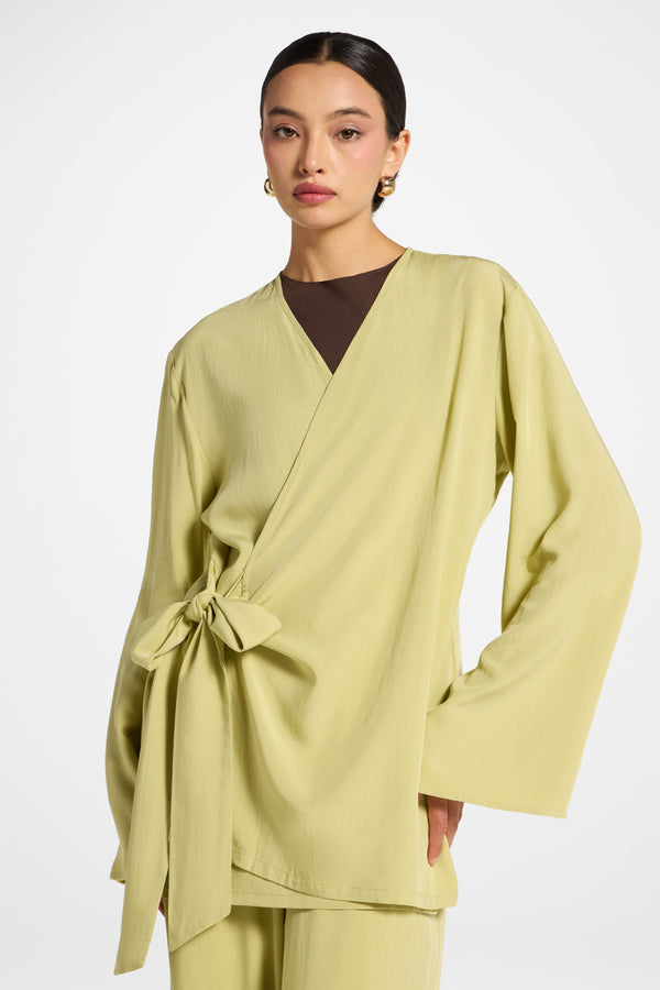 Tencel Wrap Top - Honeydew Abayas Veiled 