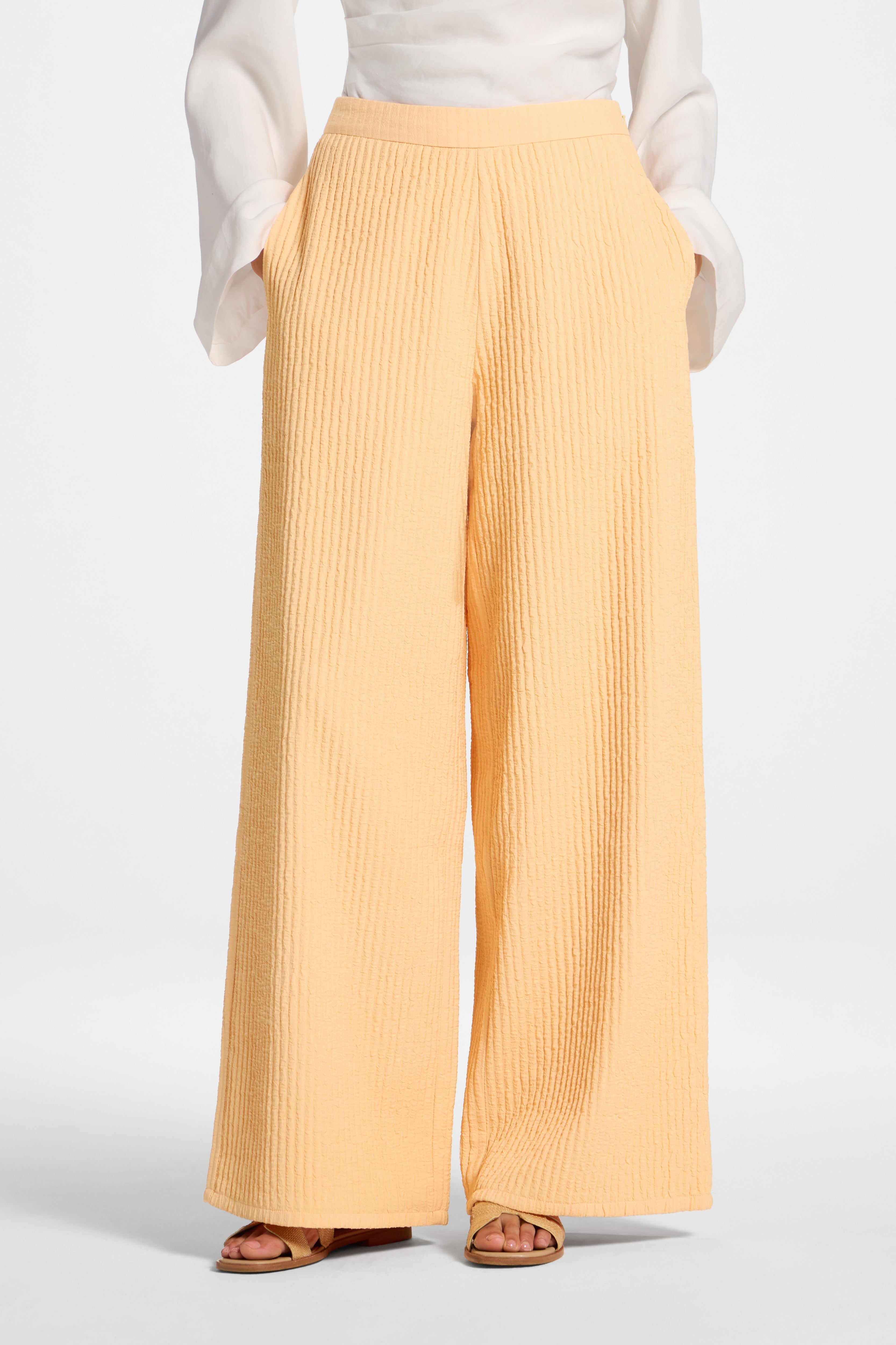 Textured Wide Leg Pants - Sherbert Abayas Veiled 