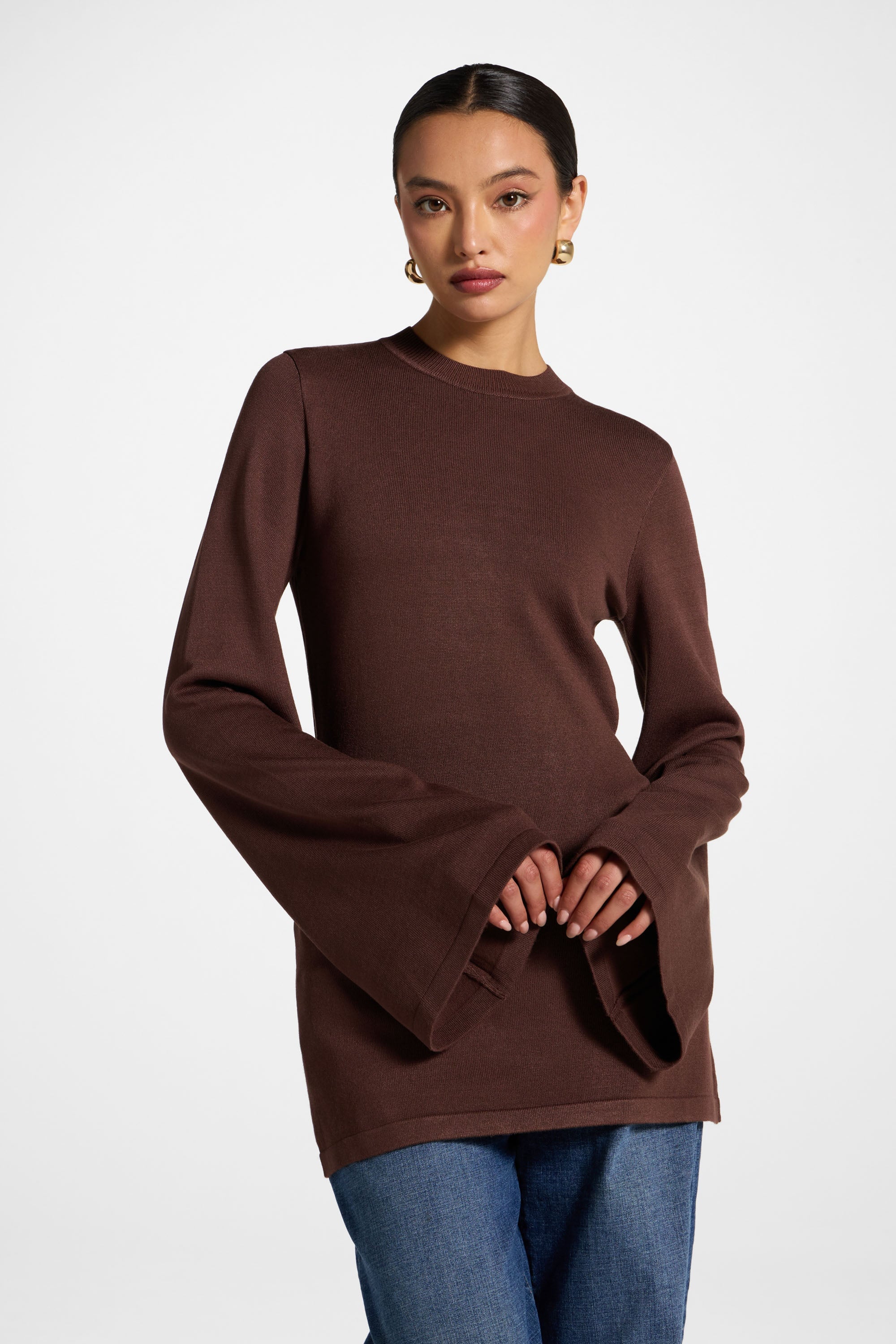 Tie Back Knit Top - Qahwah Abayas Veiled 