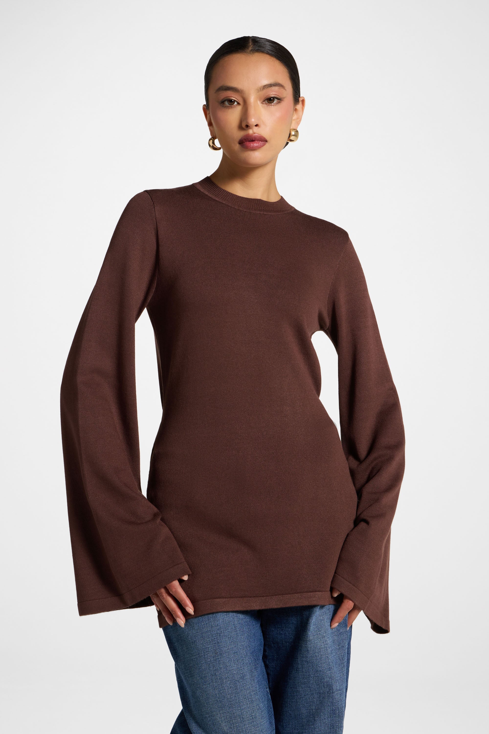 Tie Back Knit Top - Qahwah Abayas Veiled 