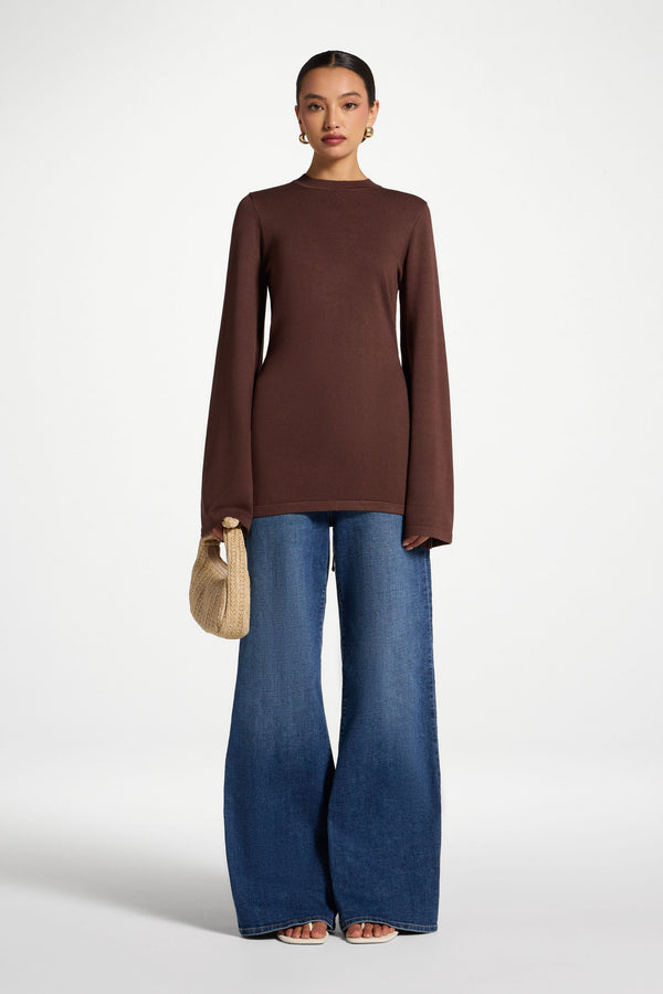 Tie Back Knit Top - Qahwah Abayas Veiled 