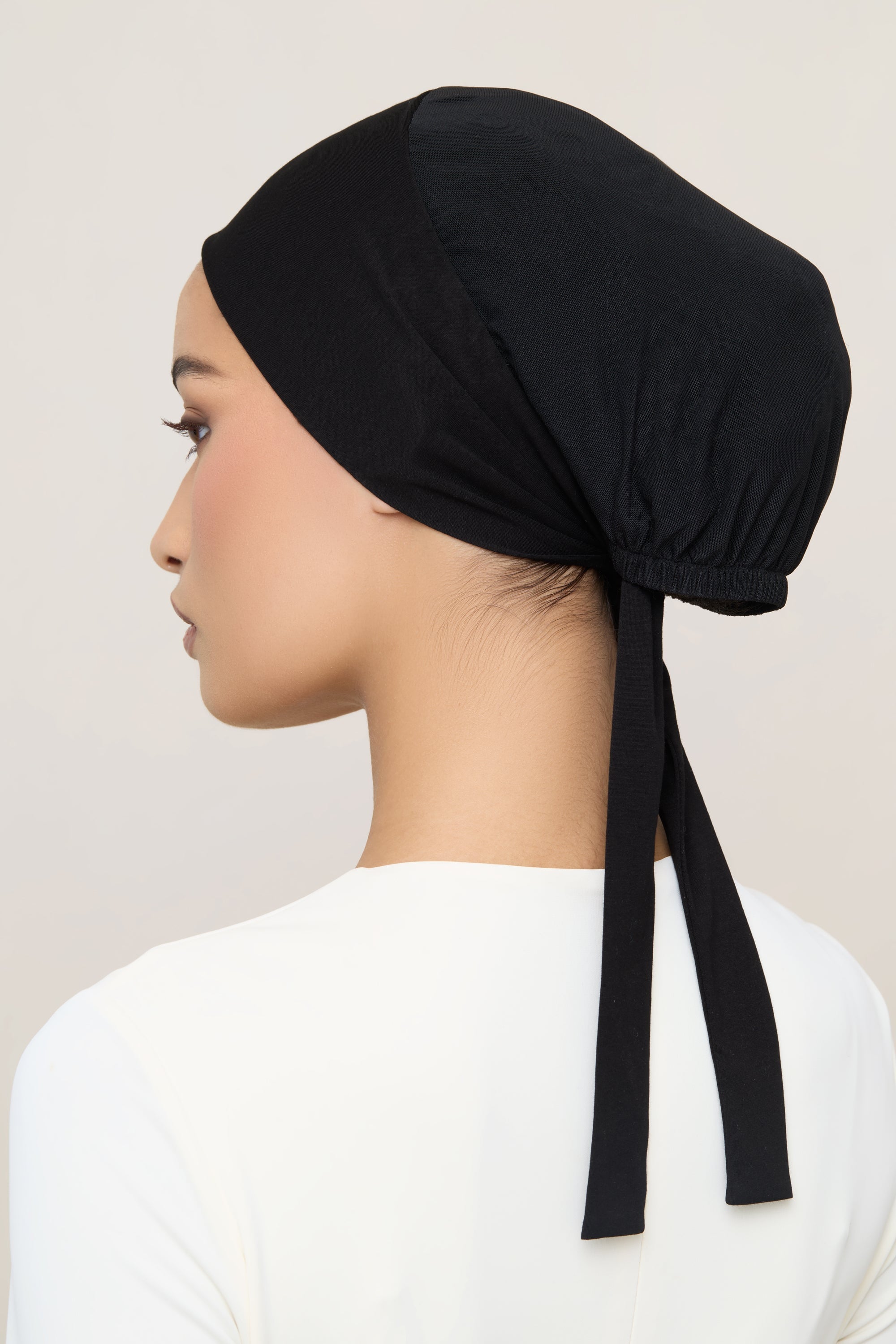 Tie Back Mesh Undercap - Black Accessories Veiled 