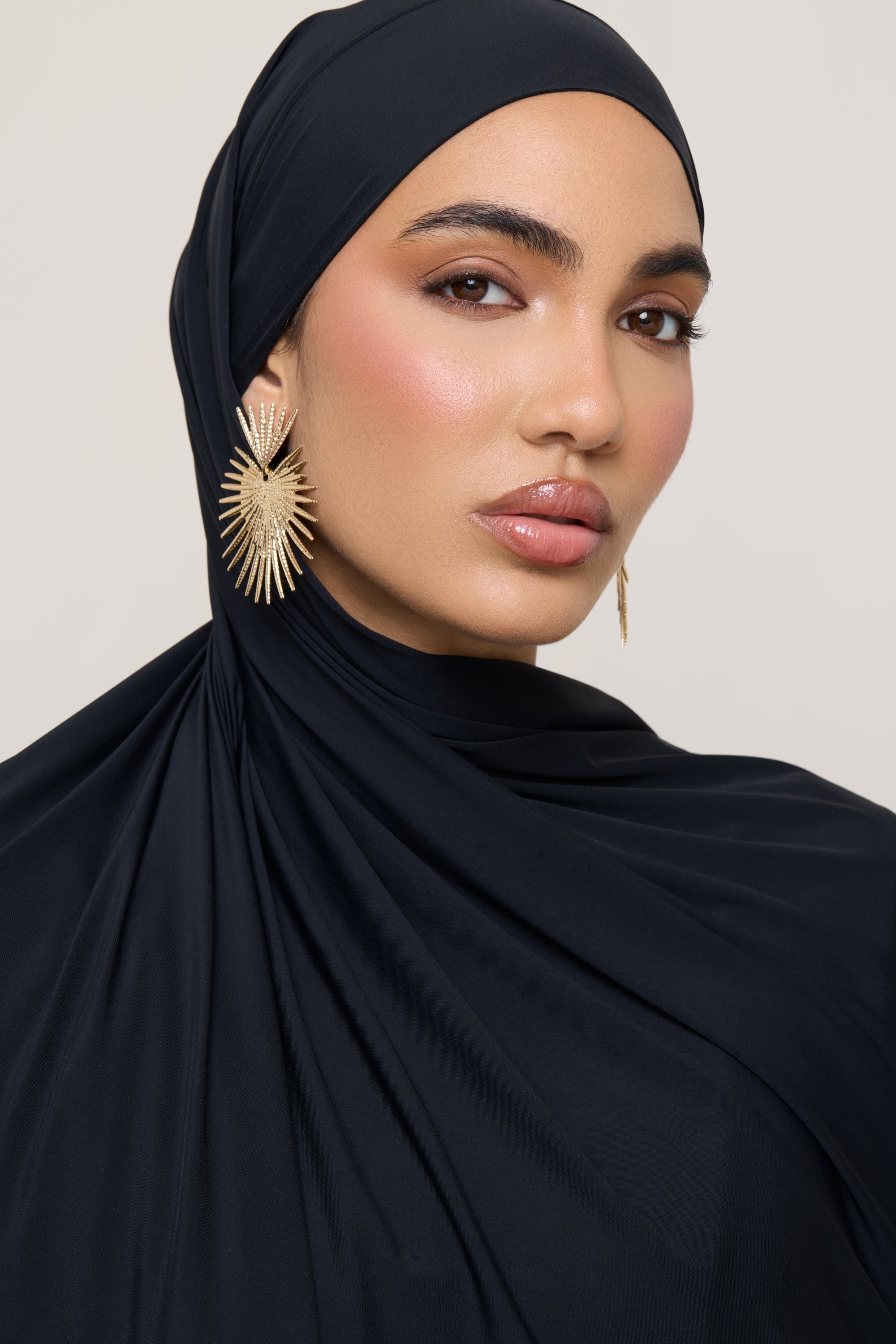 Tie Back Swim Hijab - Black Swim Veiled 