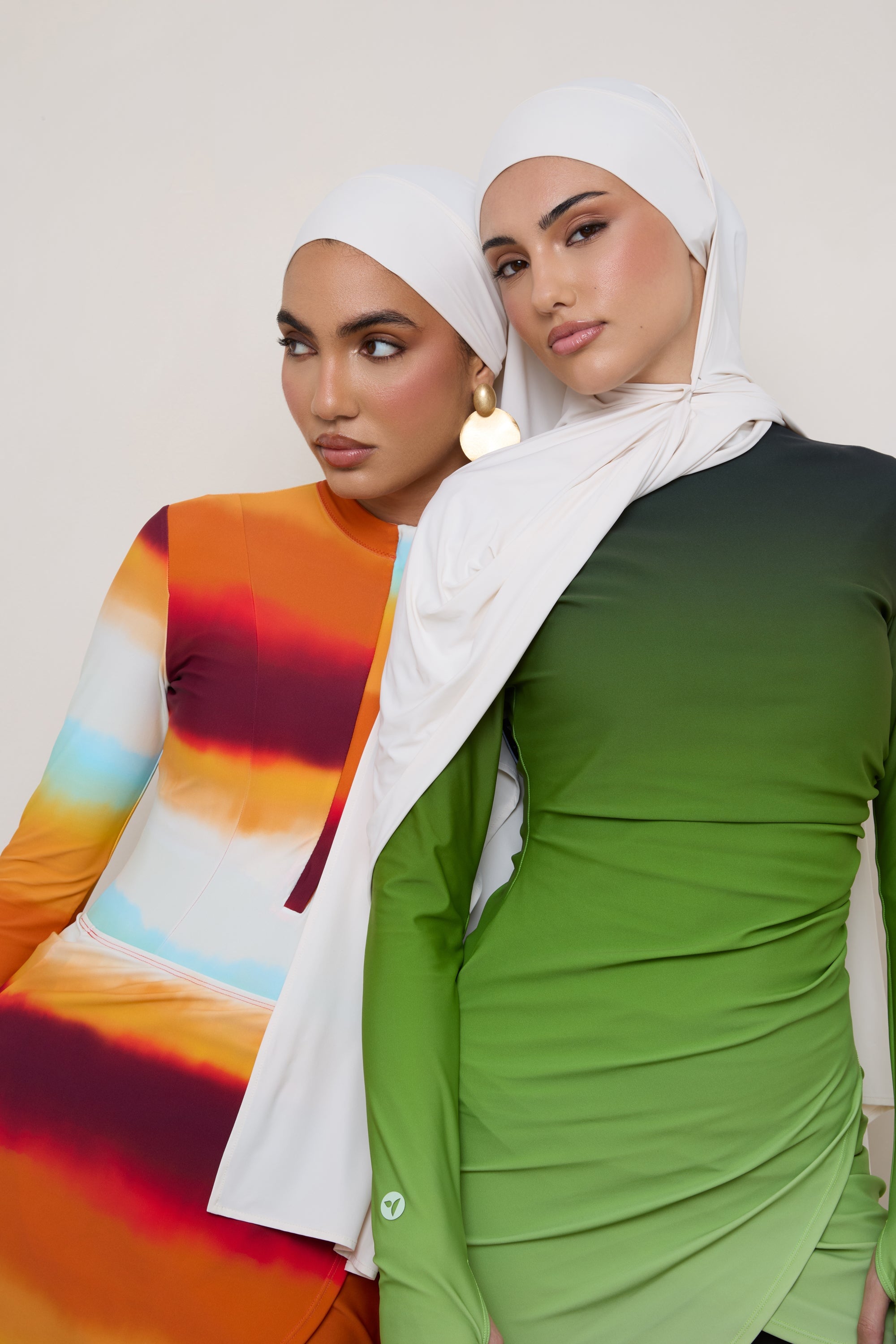 Tie Back Swim Hijab - Salted Rose Swim Veiled 