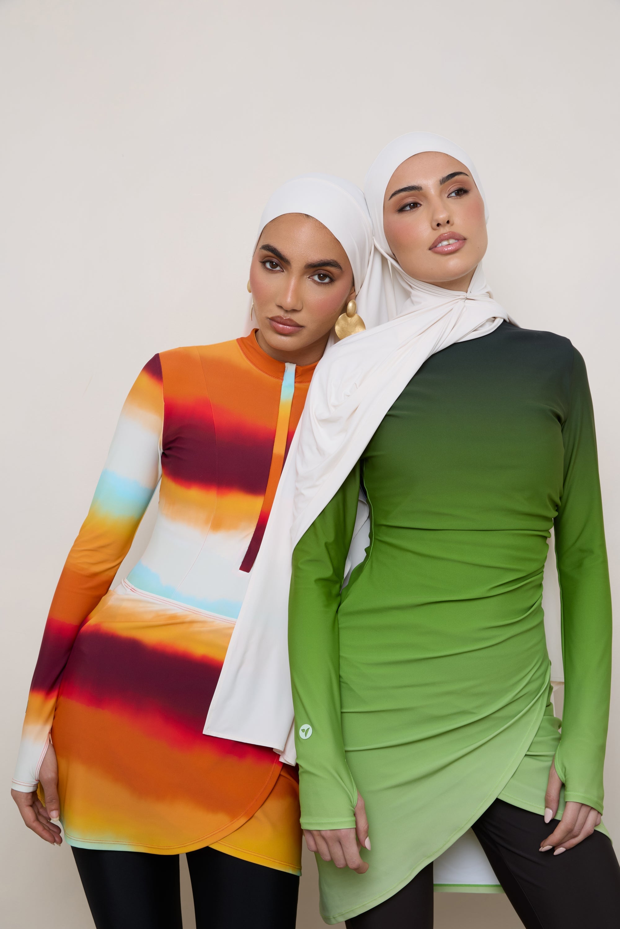 Tie Back Swim Hijab - Salted Rose Swim Veiled 