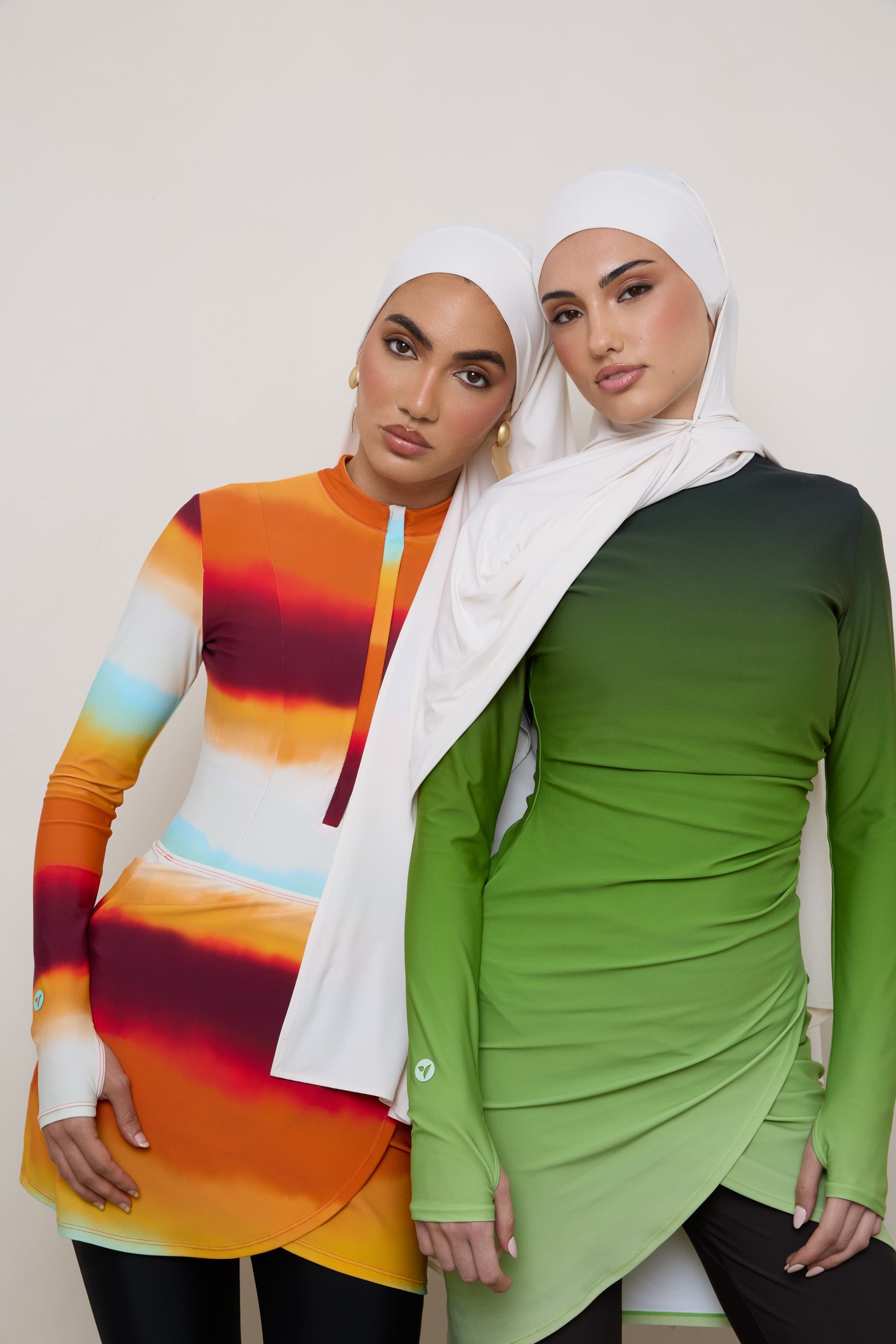 Tie Back Swim Hijab - Salted Rose Swim Veiled 